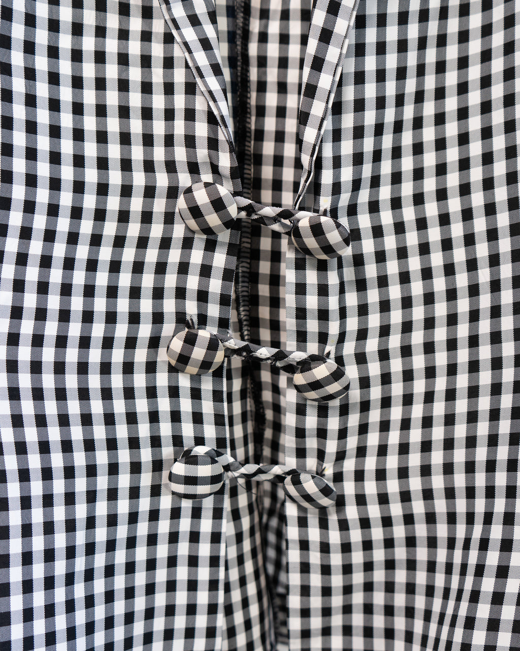 1990s Norma Kamali Gingham Corset Jacket