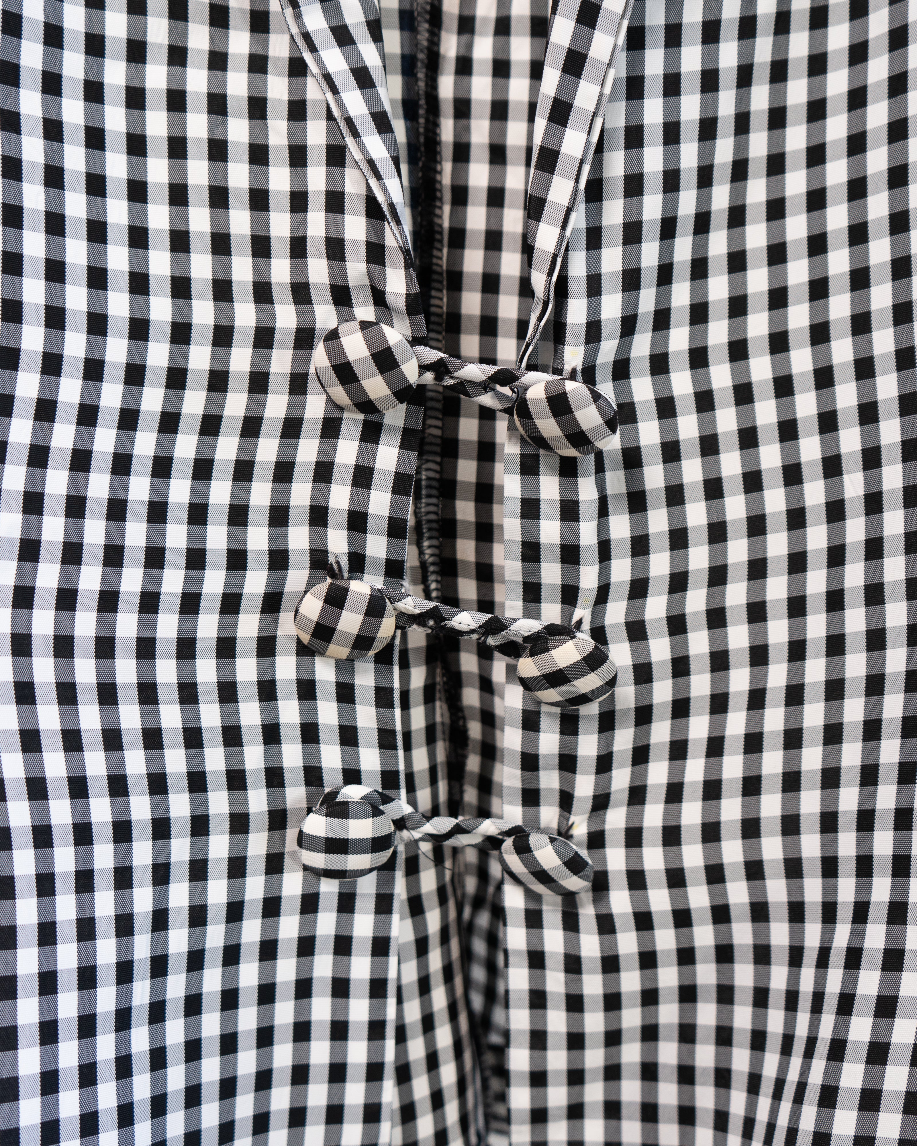 1990s Norma Kamali Gingham Corset Jacket