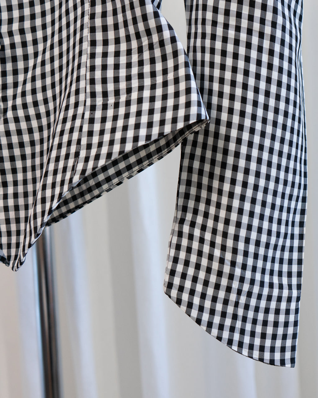 1990s Norma Kamali Gingham Corset Jacket