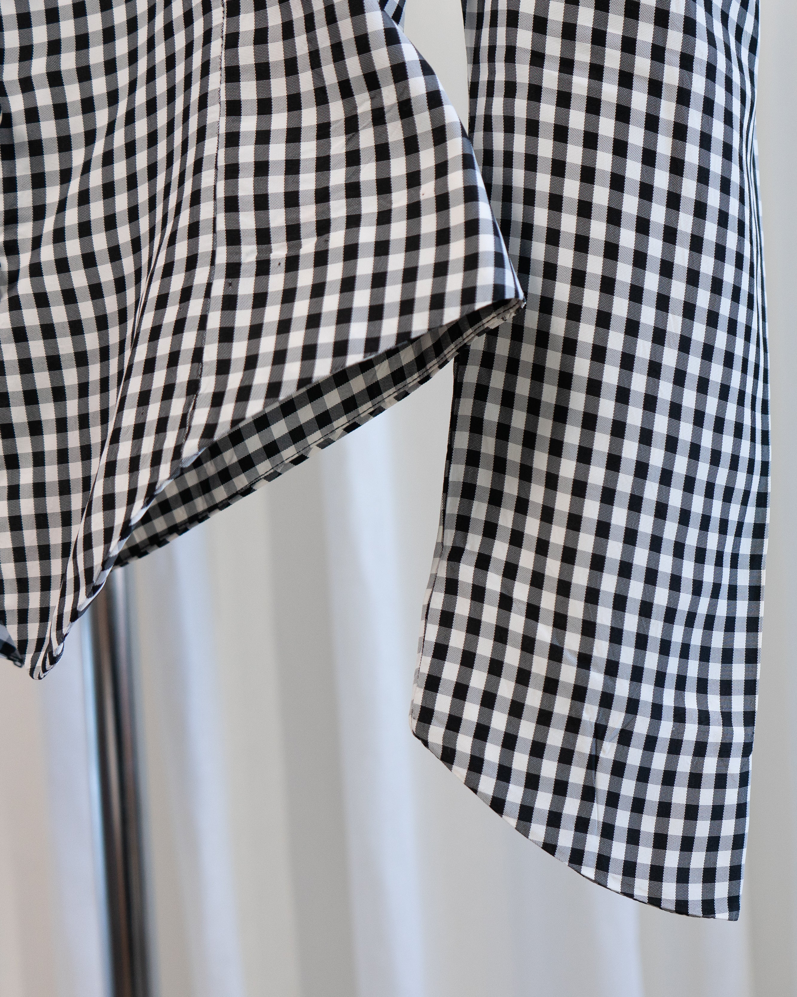 1990s Norma Kamali Gingham Corset Jacket