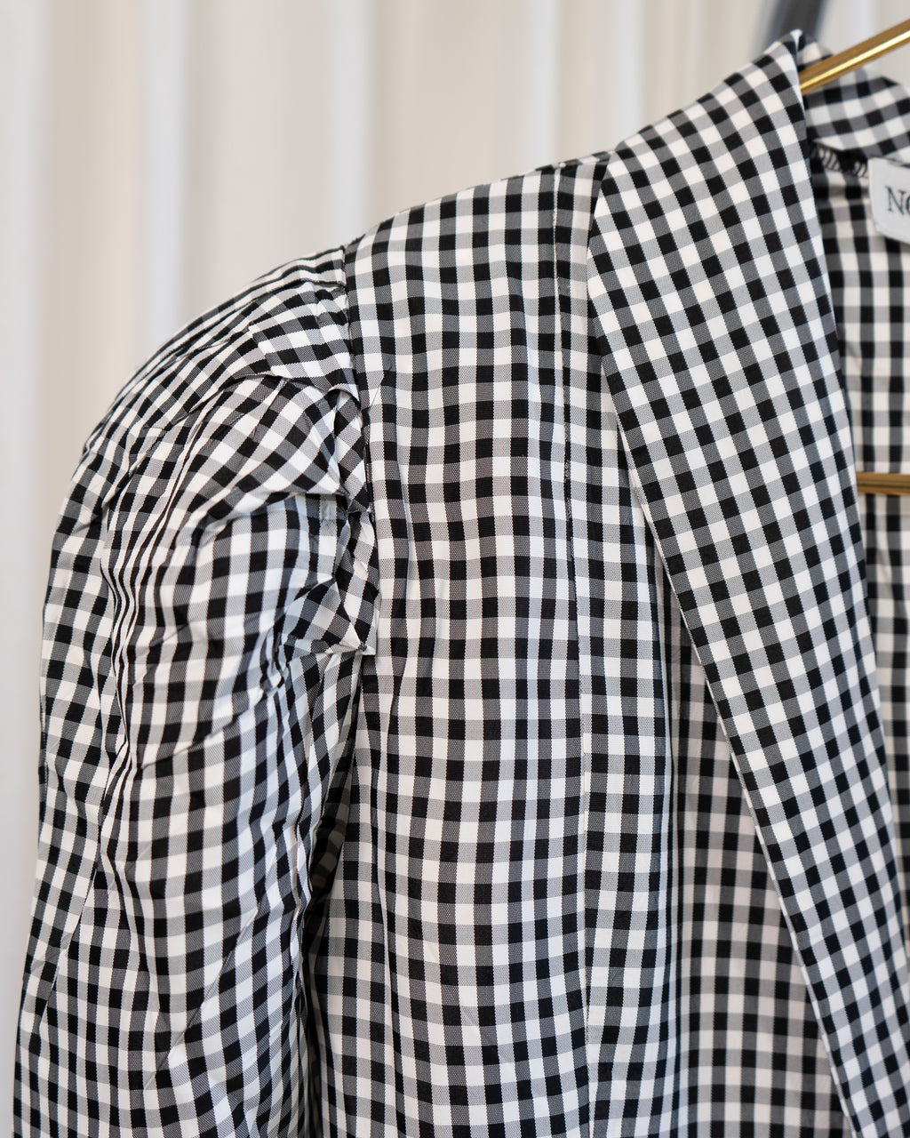 1990s Norma Kamali Gingham Corset Jacket