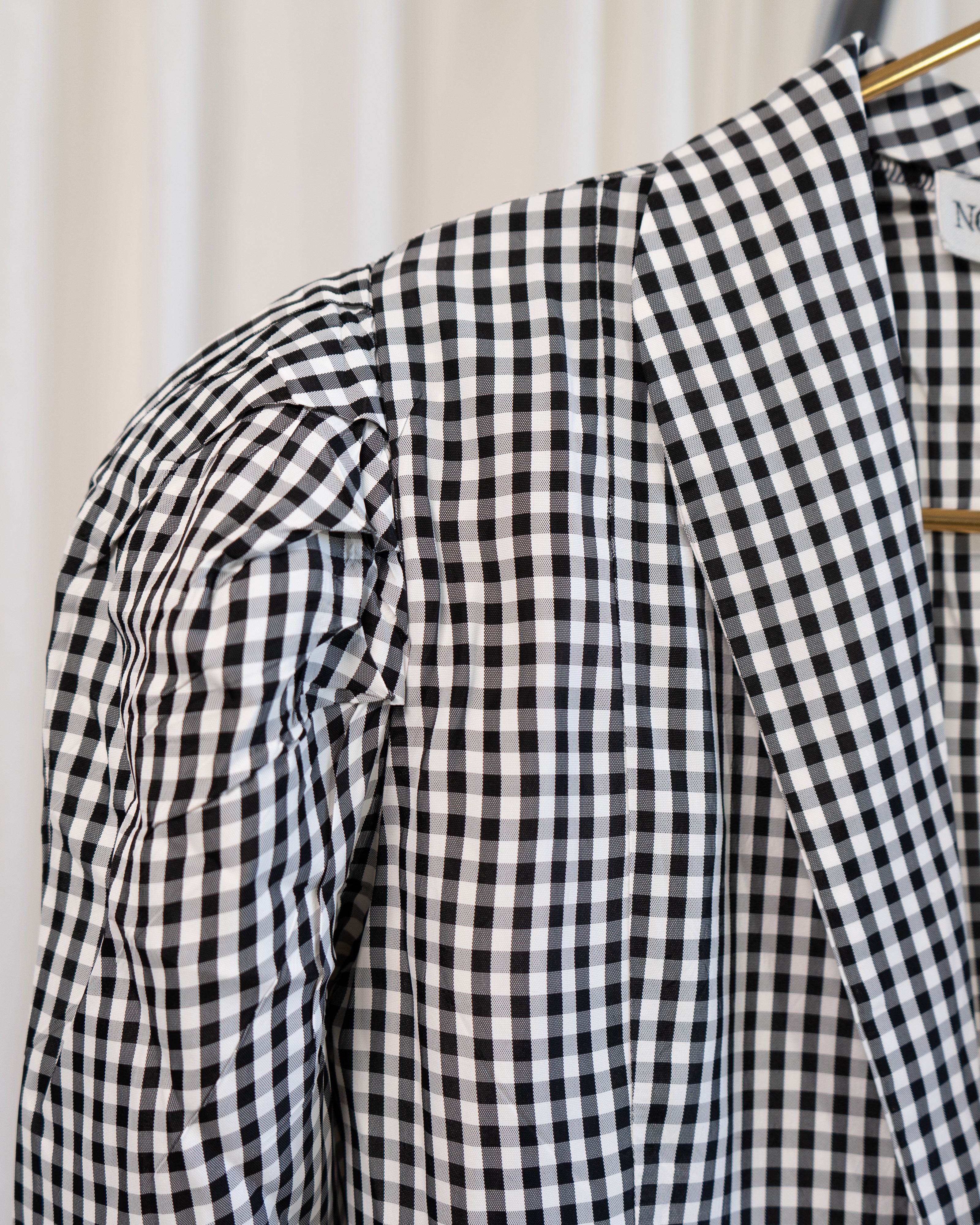 1990s Norma Kamali Gingham Corset Jacket