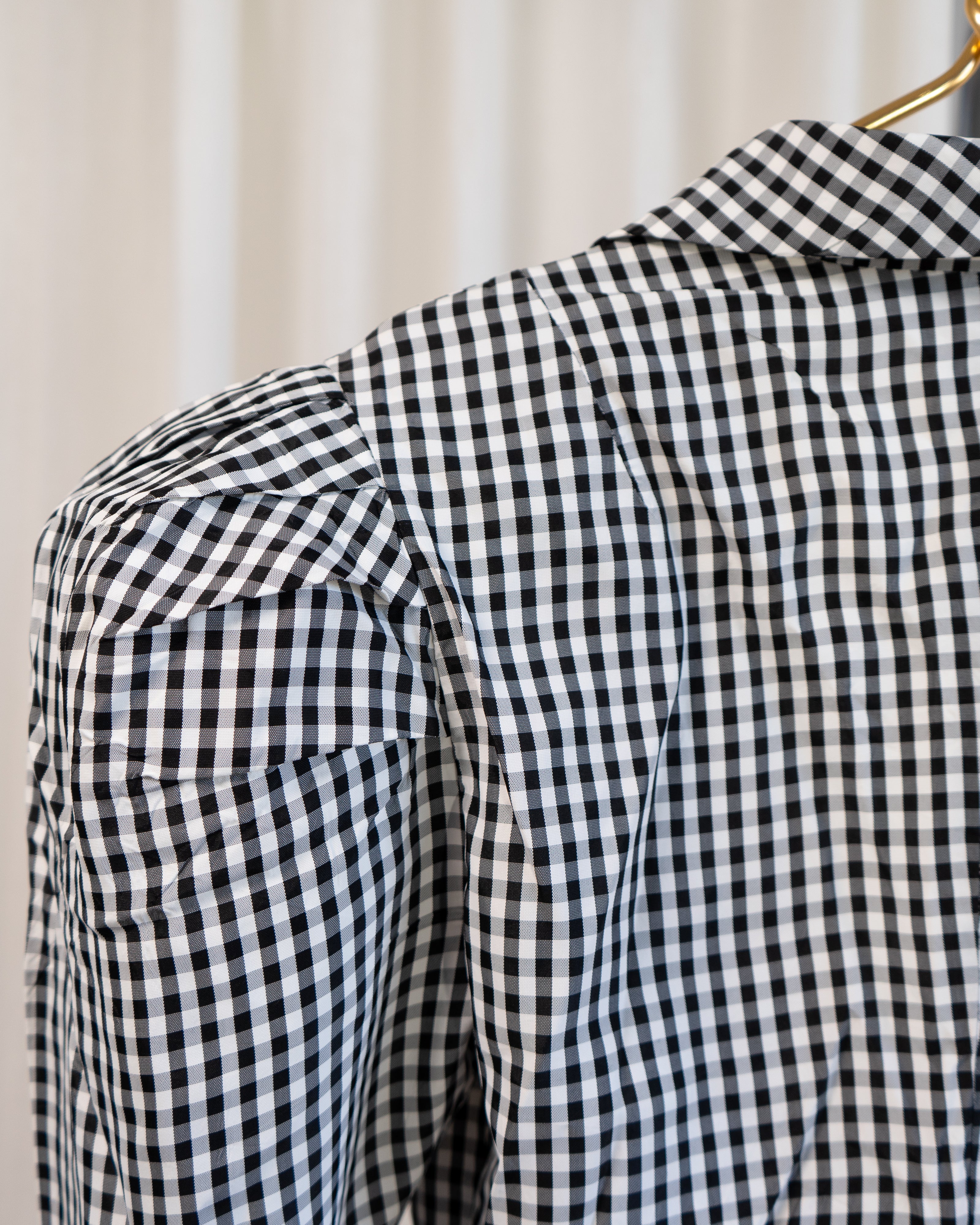 1990s Norma Kamali Gingham Corset Jacket