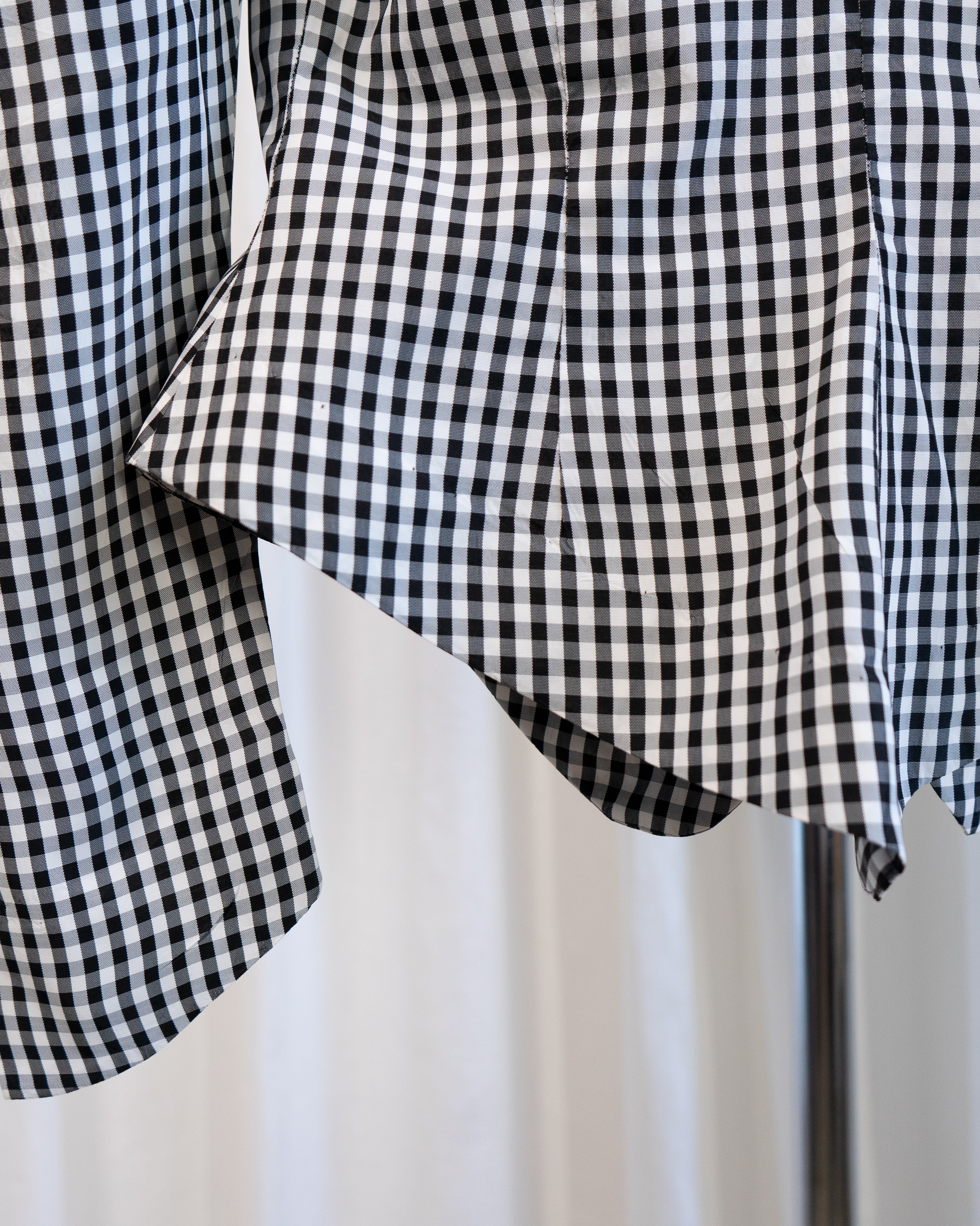 1990s Norma Kamali Gingham Corset Jacket