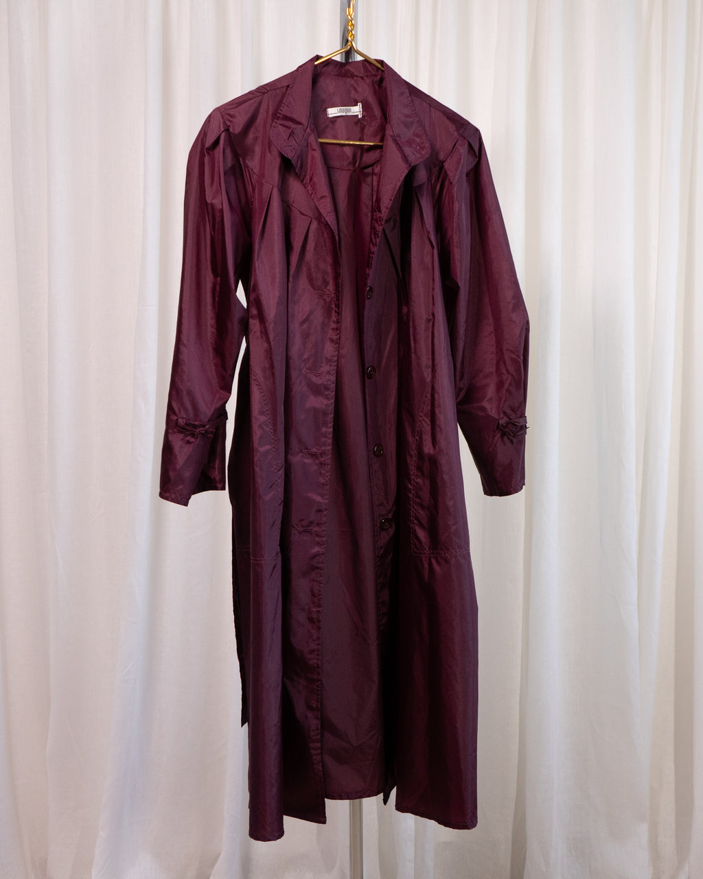 70s I. Magnin Maroon Rain shell with Belt