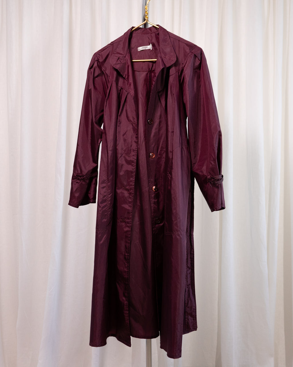 70s I. Magnin Maroon Rain shell with Belt