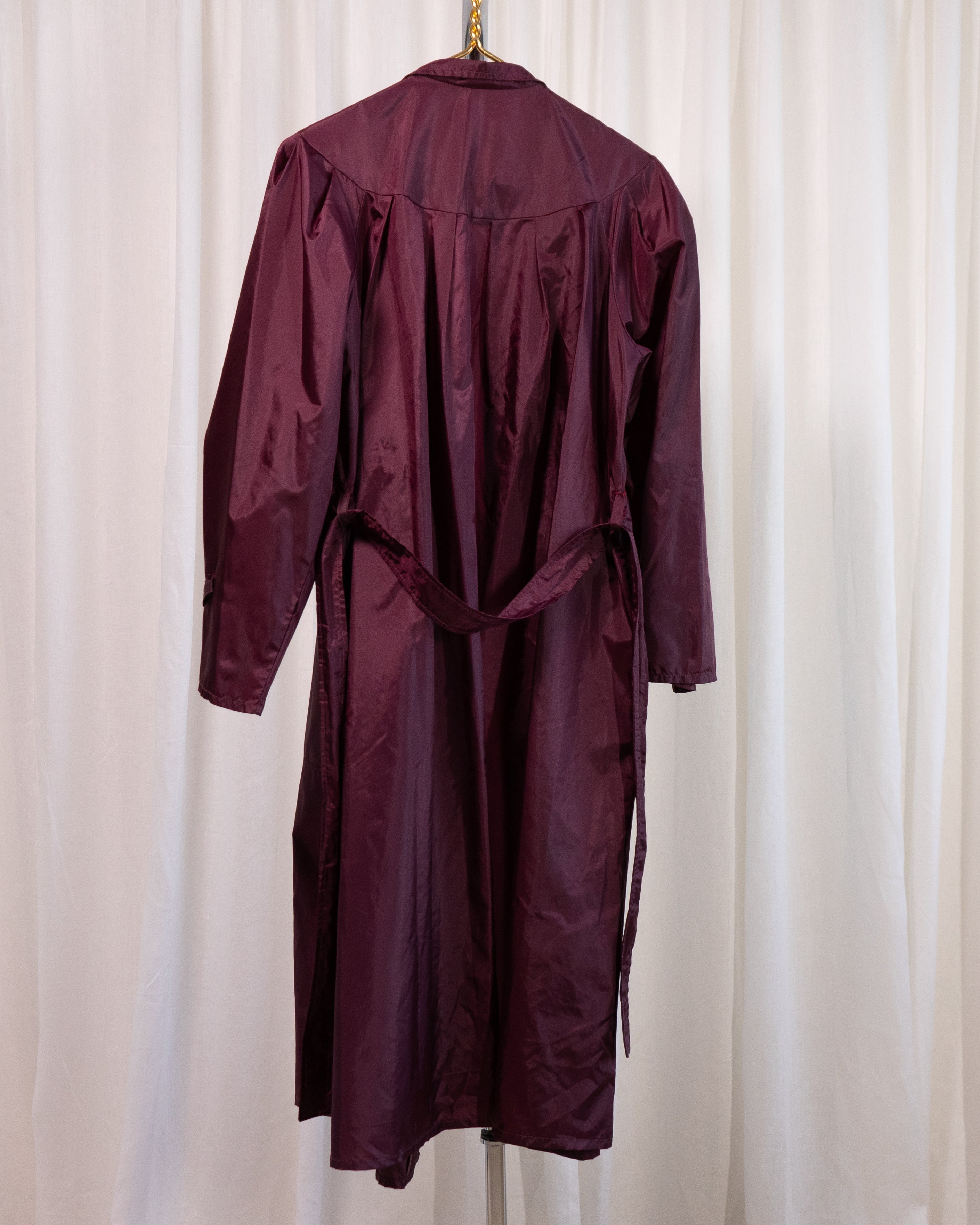 70s I. Magnin Maroon Rain shell with Belt