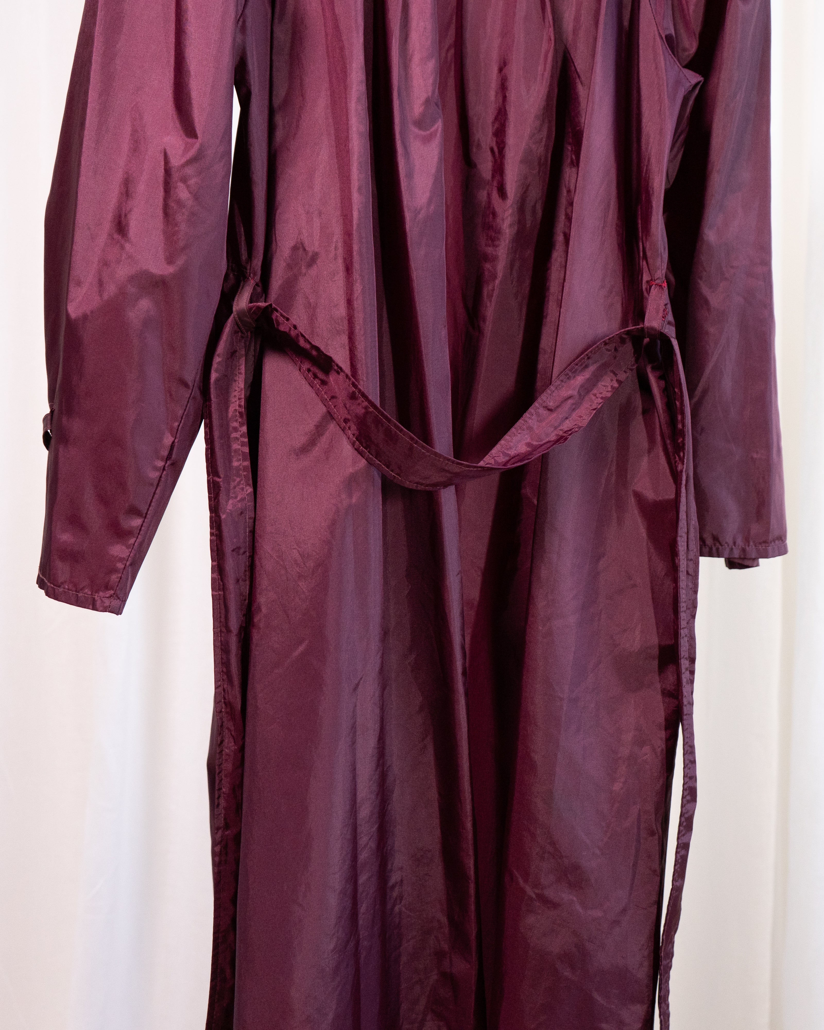 70s I. Magnin Maroon Rain shell with Belt