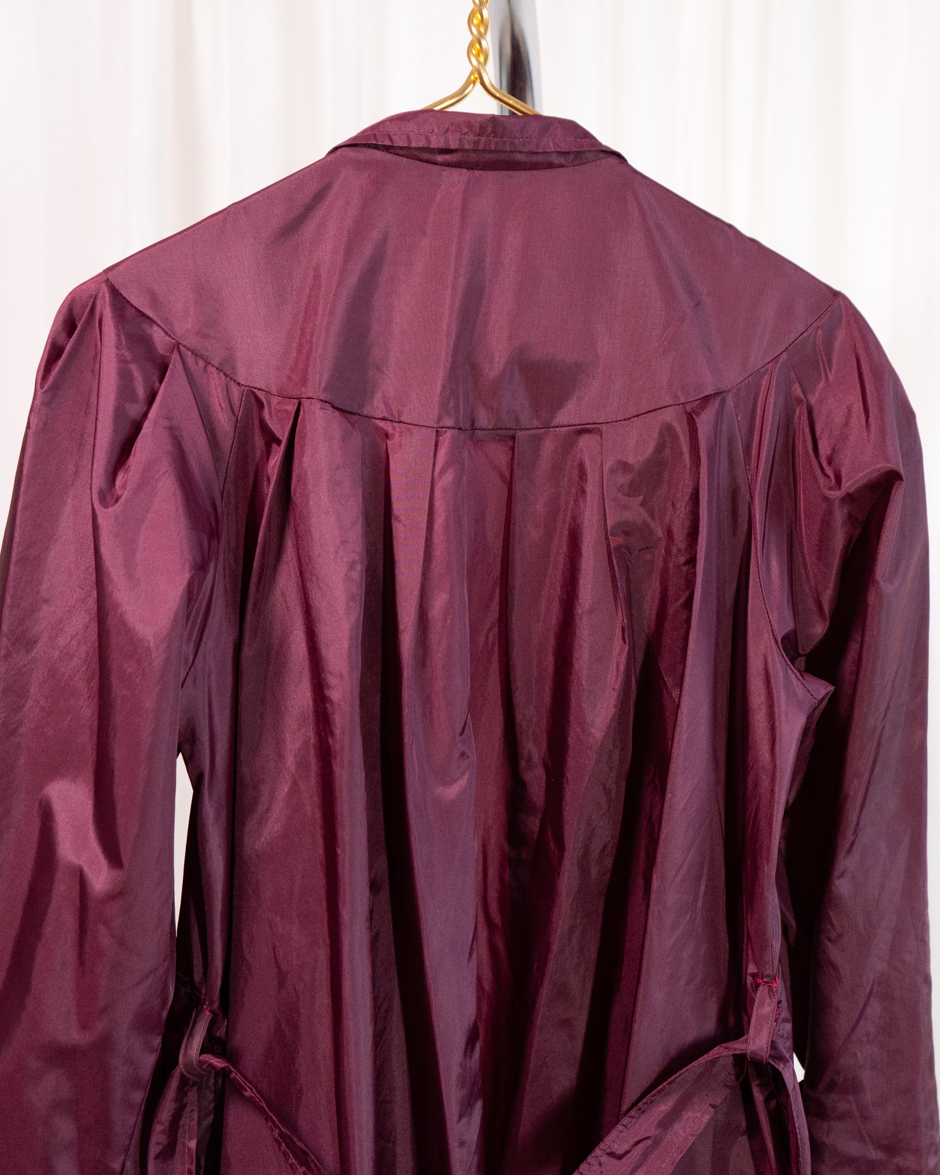 70s I. Magnin Maroon Rain shell with Belt