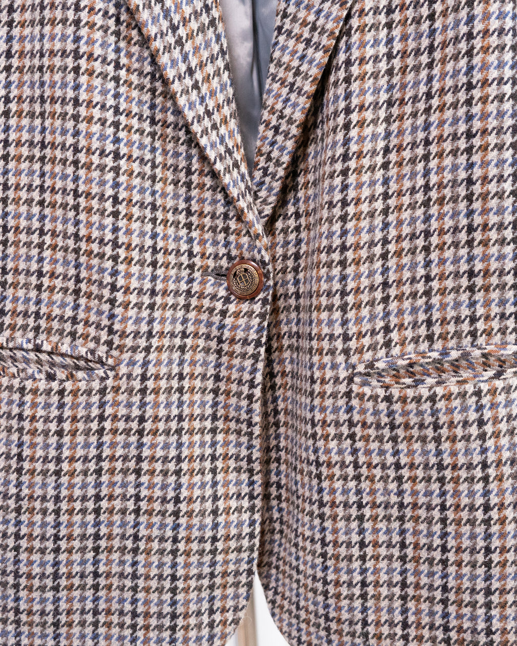 1980s Sag Harbor Houndstooth Plaid Blazer