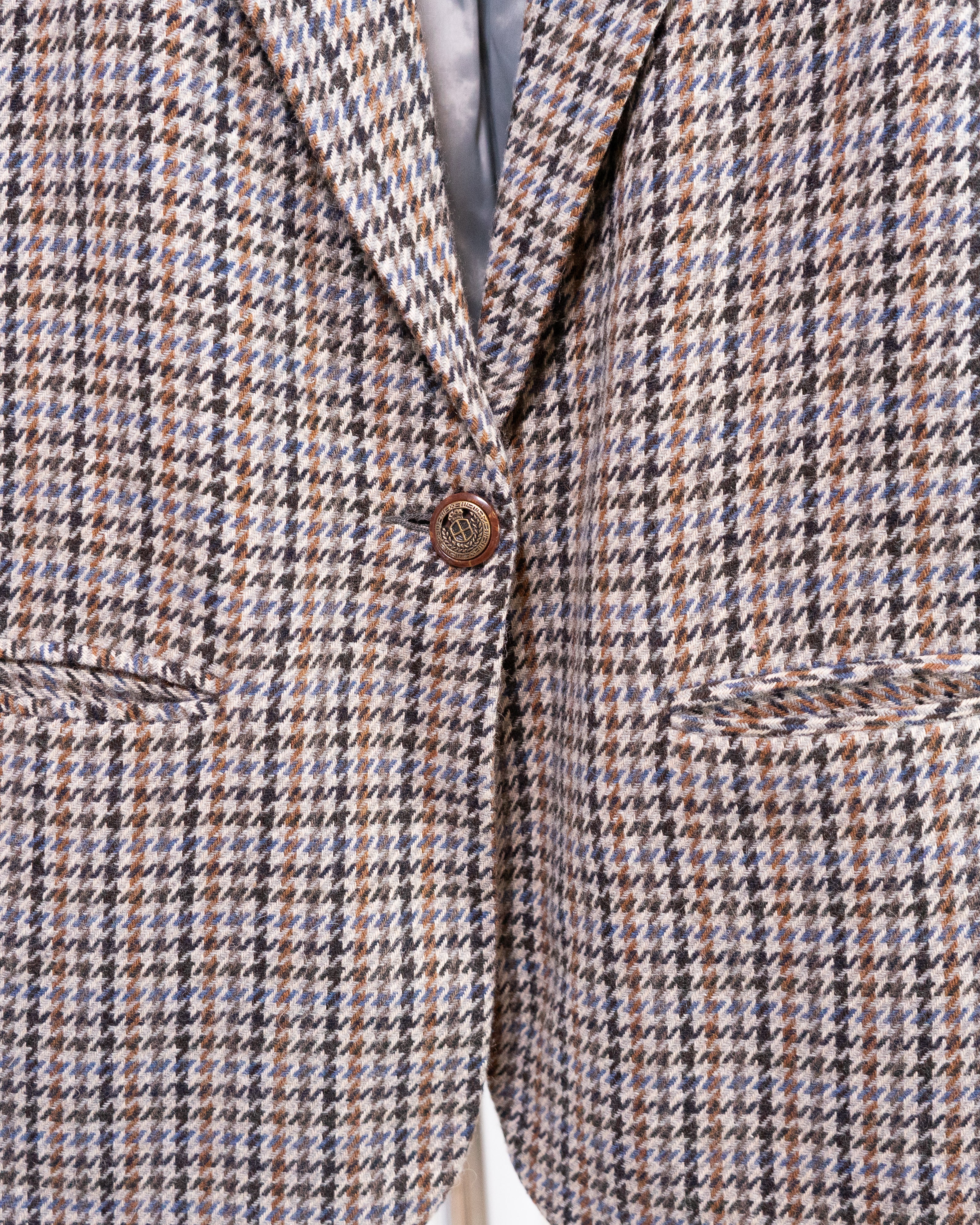 1980s Sag Harbor Houndstooth Plaid Blazer