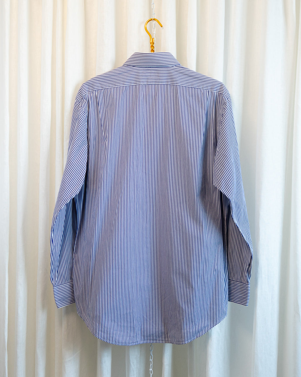 90s "Golden Bows" Embroidered POLO Ralph Lauren Navy Striped Shirt