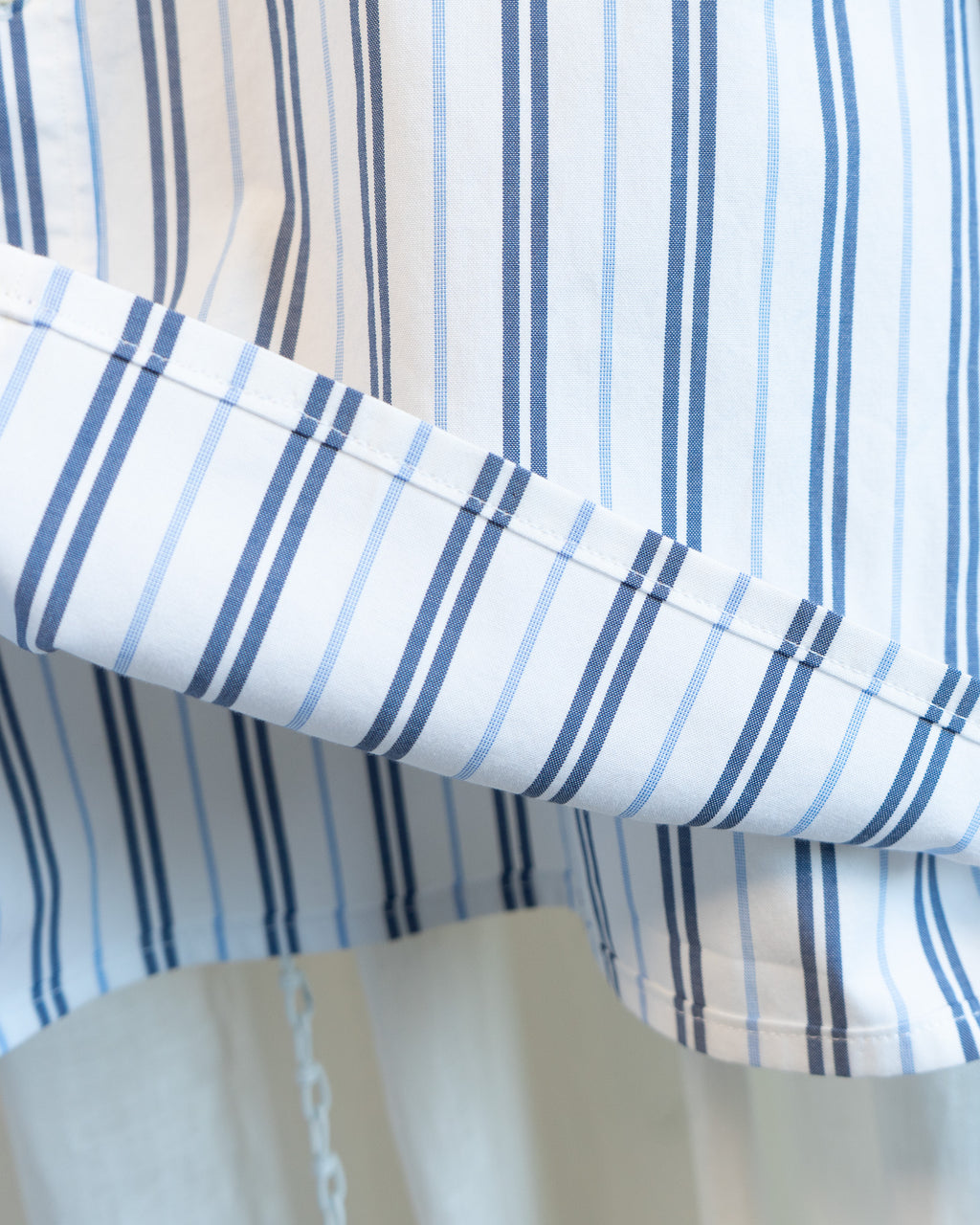 00s Hemmed Lacoste Blue Multi Striped Button Down Shirt