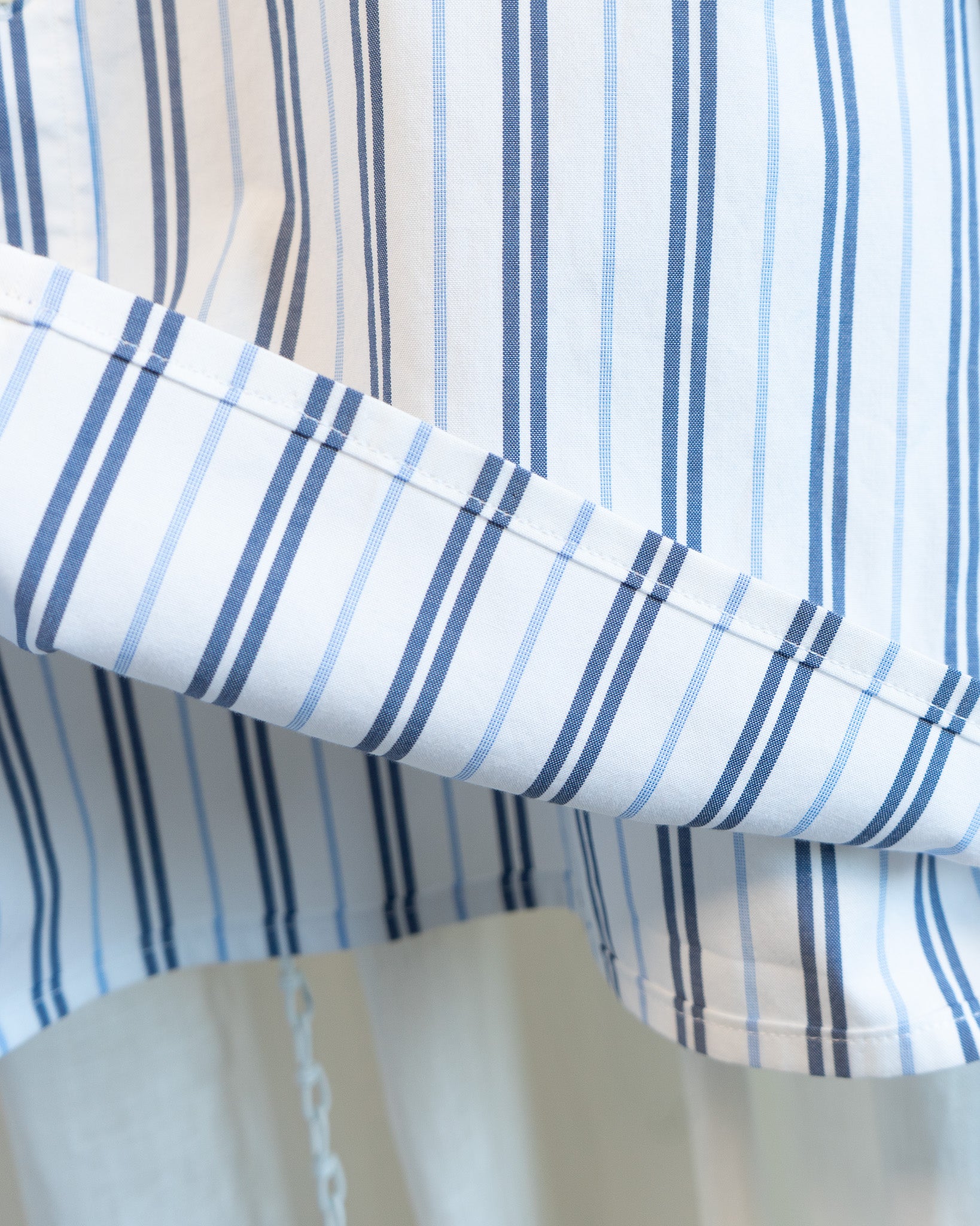 00s Hemmed Lacoste Blue Multi Striped Button Down Shirt