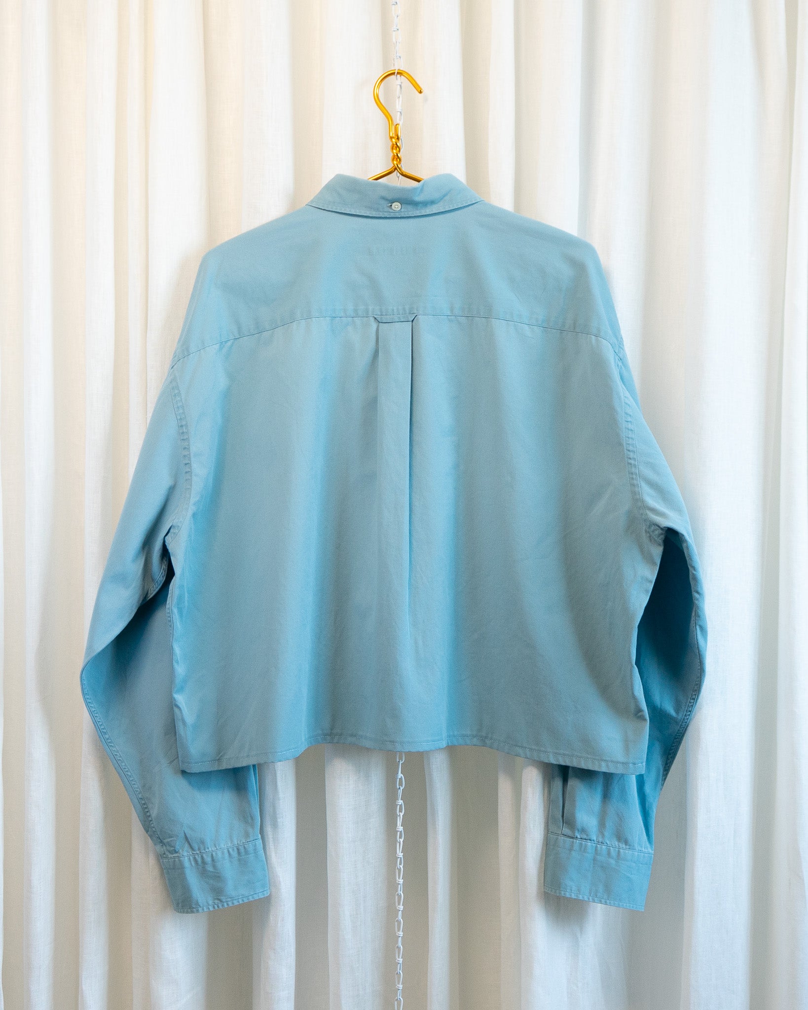 80s Hemmed Nordstrom Sport Blue Green Shirt