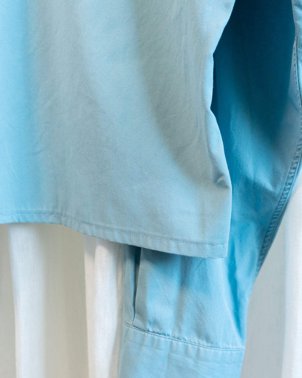 80s Hemmed Nordstrom Sport Blue Green Shirt