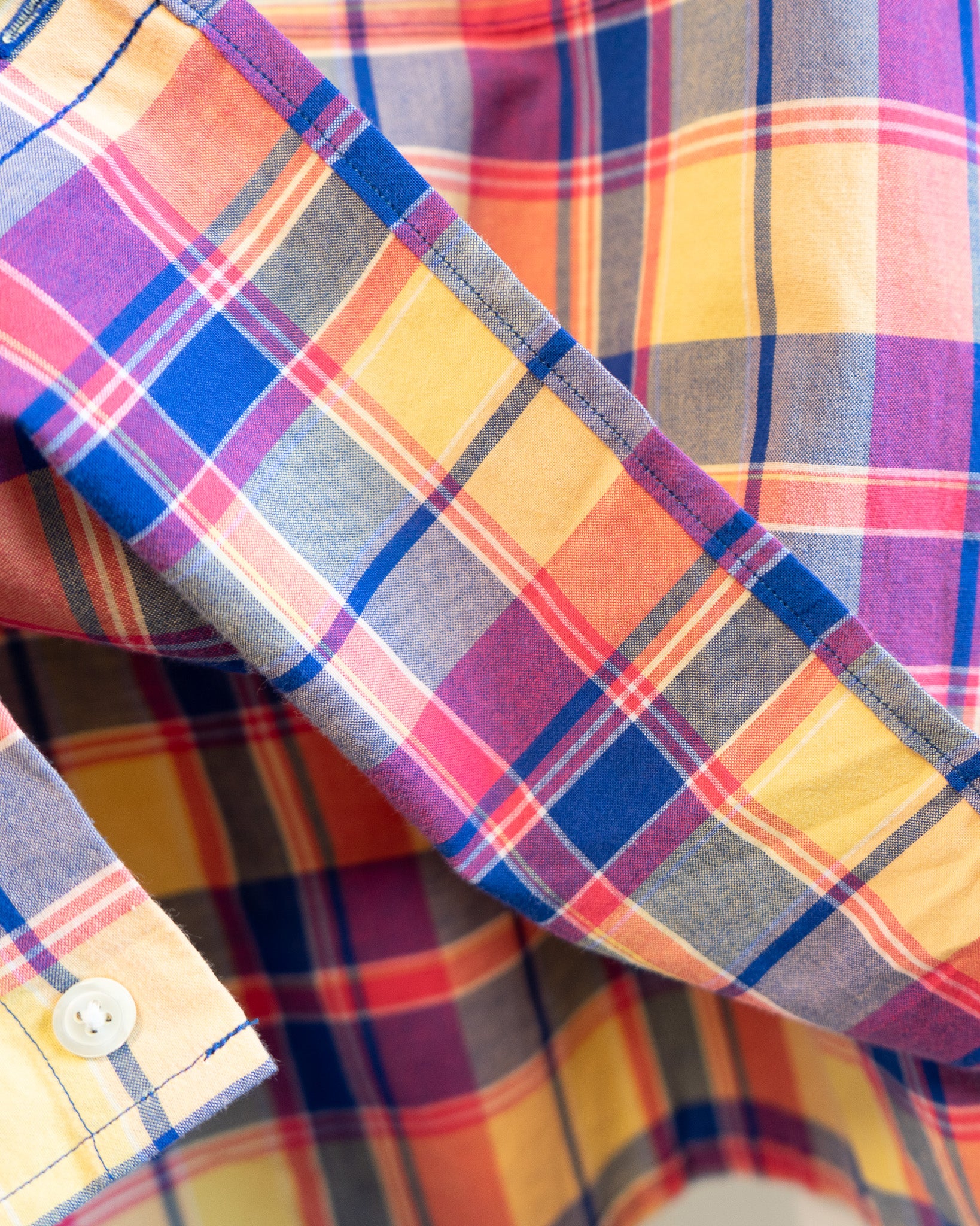 00s Hemmed Brooks Brother Regent Plaid OG Polo Button Down Shirt