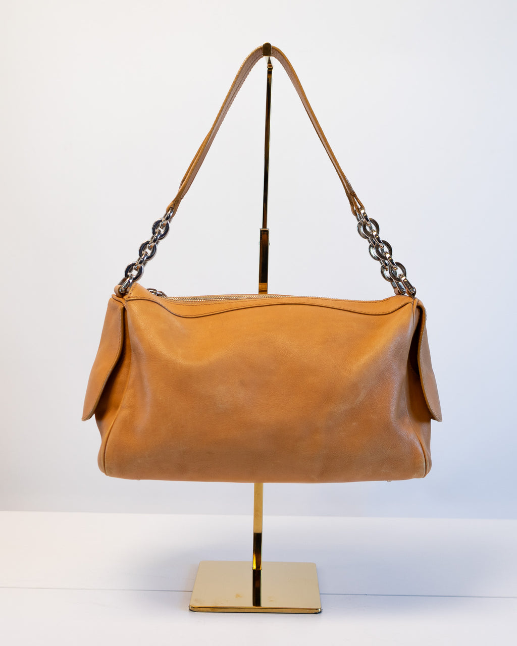Tod's Lambskin Camel Leather Double Handle Tote Bag