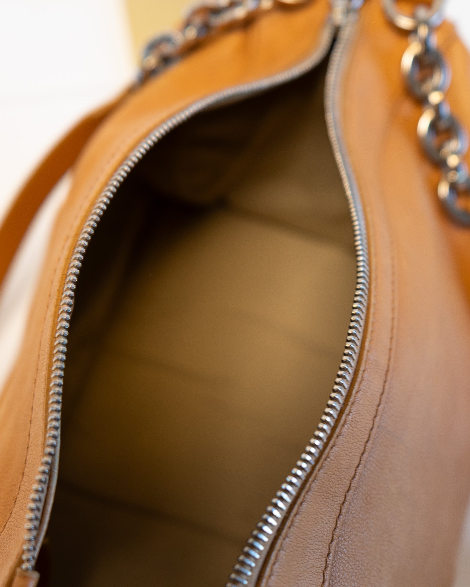 Tod's Lambskin Camel Leather Double Handle Tote Bag