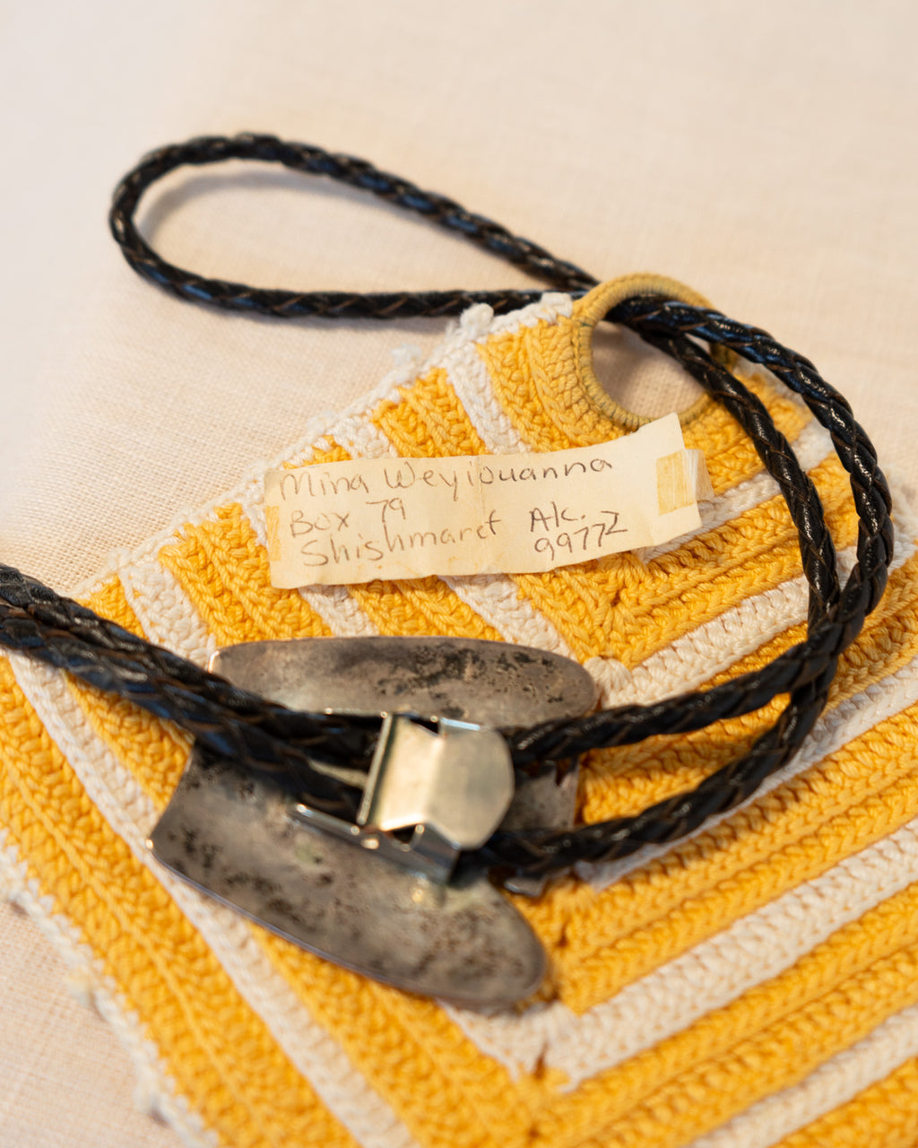 80s Sterling Silver "Phoenix" Bolo Tie w OG Owners Address