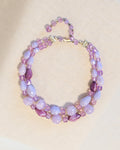 60s Western Germany Amethyst Beads Layered Necklace