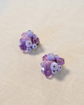 60s Western Germany Amethyst Beads Clip-on Earrings