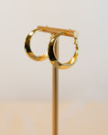 90s Bright Gold Closed Loop Hoop Earrings