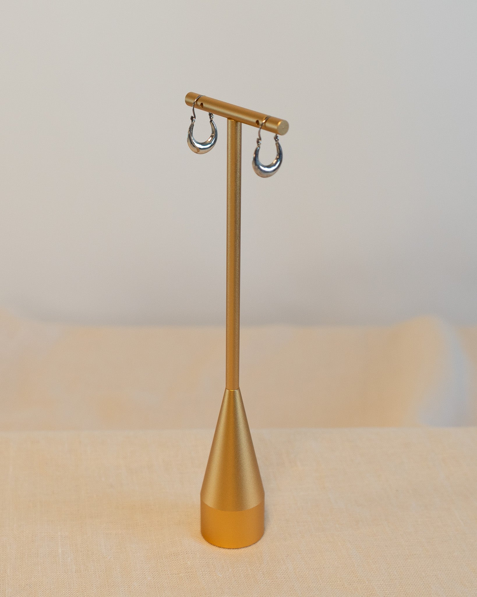 Small Sterling Silver Dangling Hoop Earrings