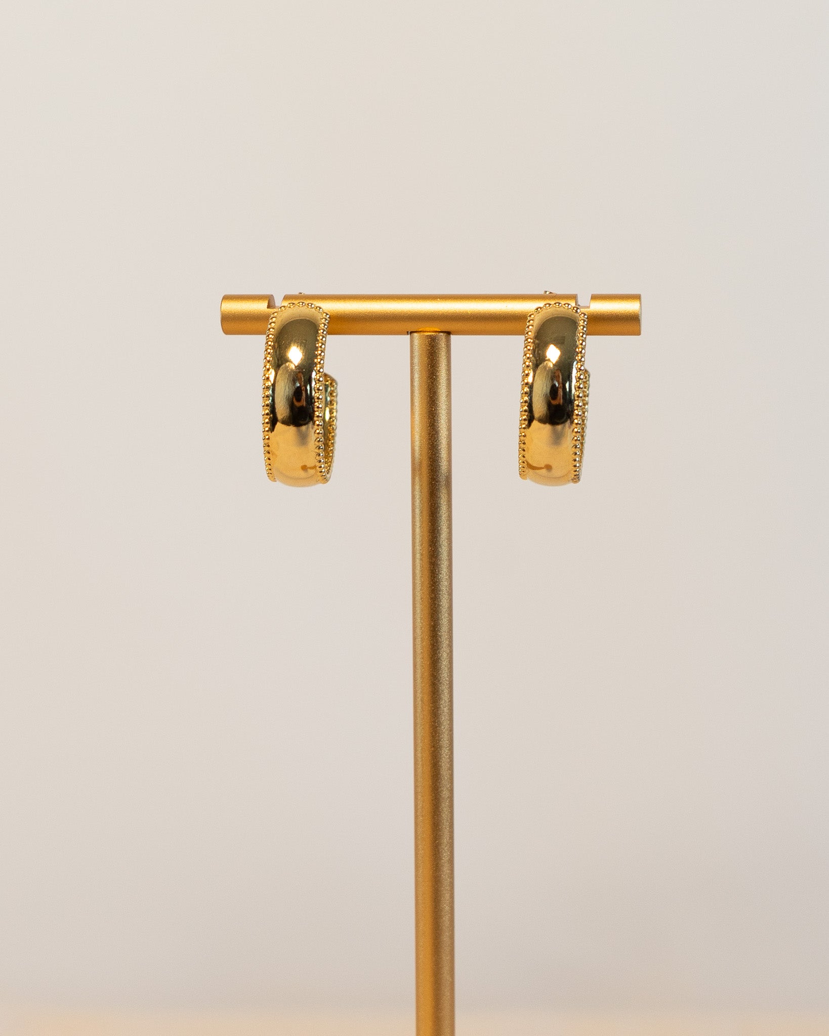 90s Beaded Wide Hoop Earrings