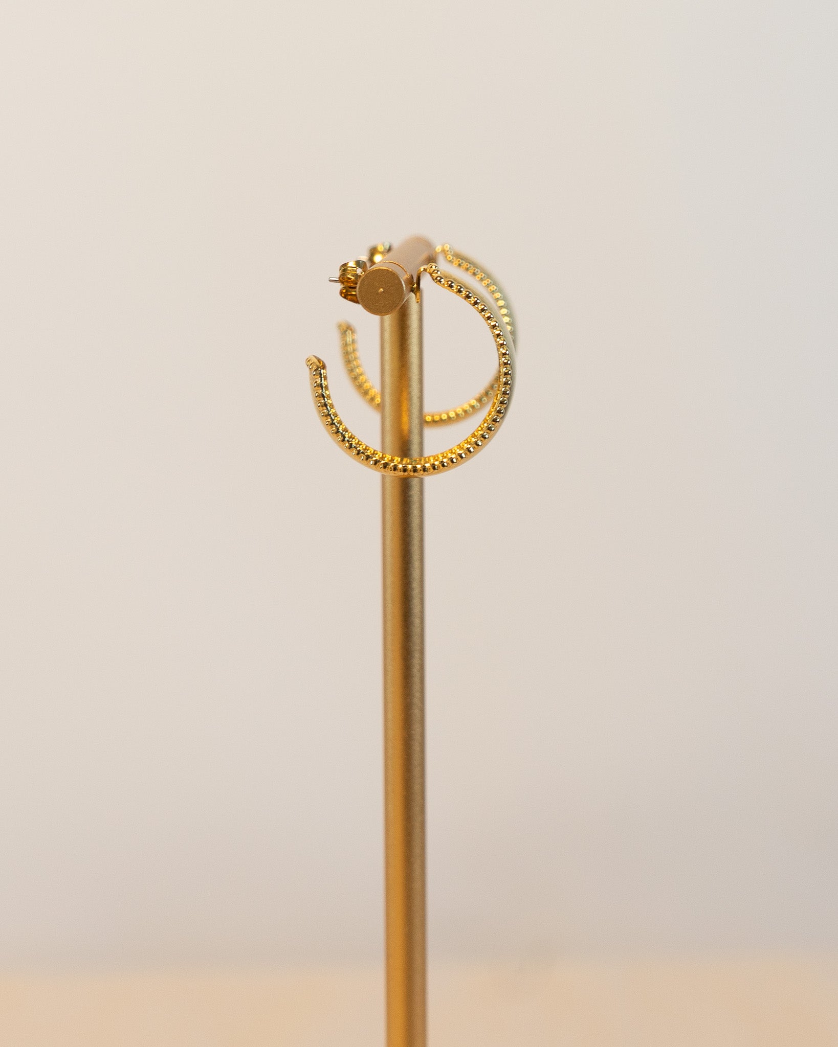 90s Beaded Wide Hoop Earrings