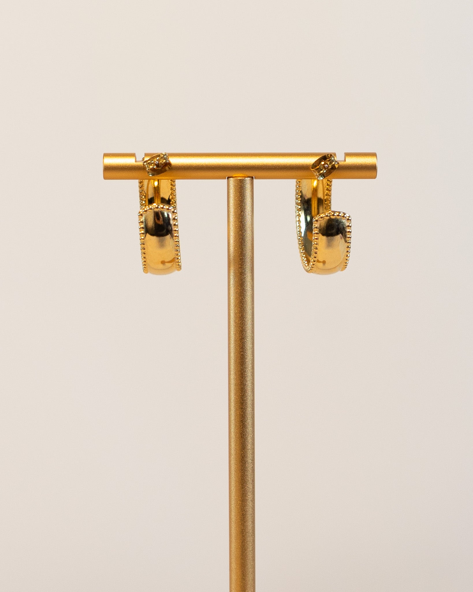 90s Beaded Wide Hoop Earrings