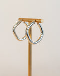 90s Sterling Silver Square Hoops