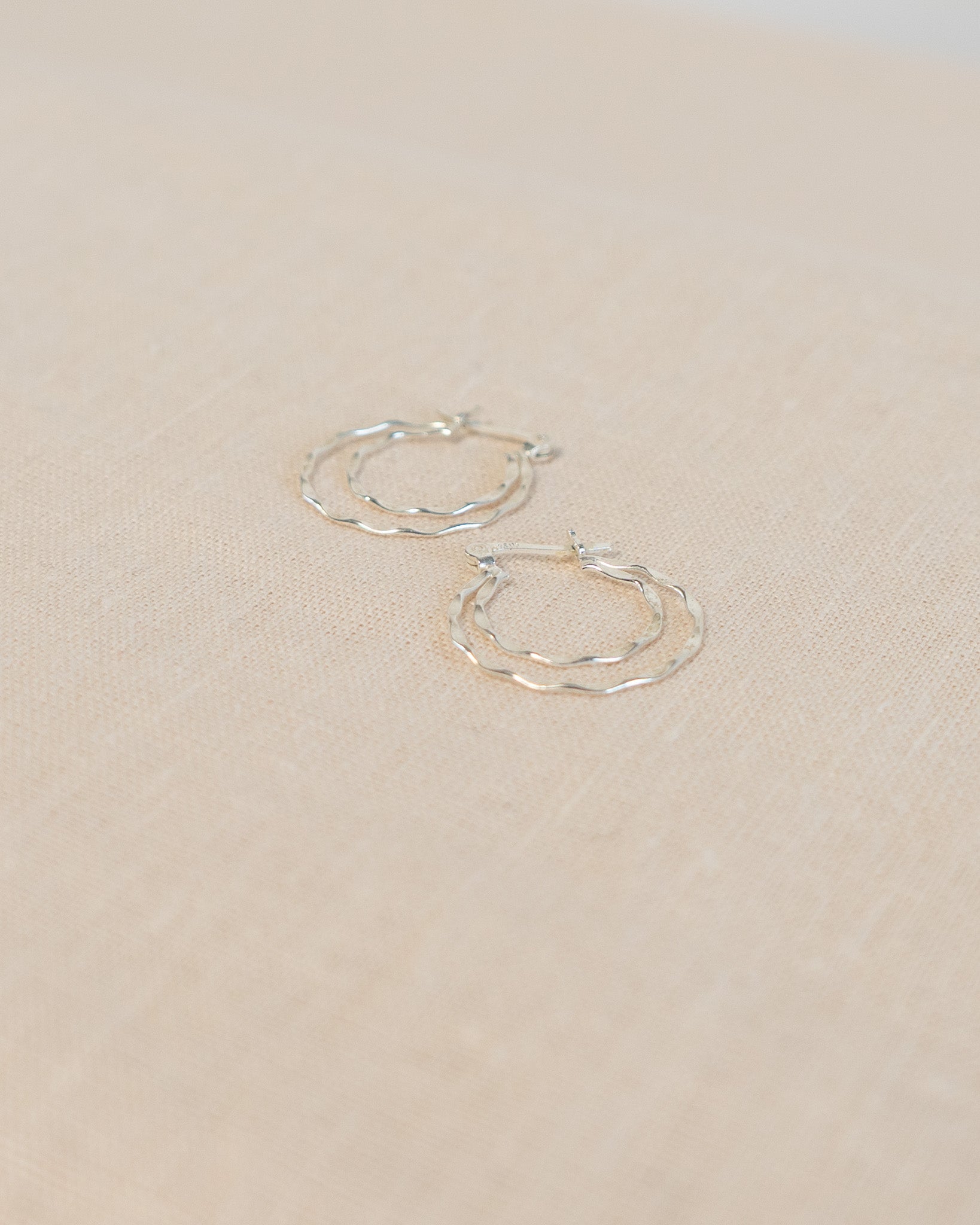 Sterling Silver Double Hoops