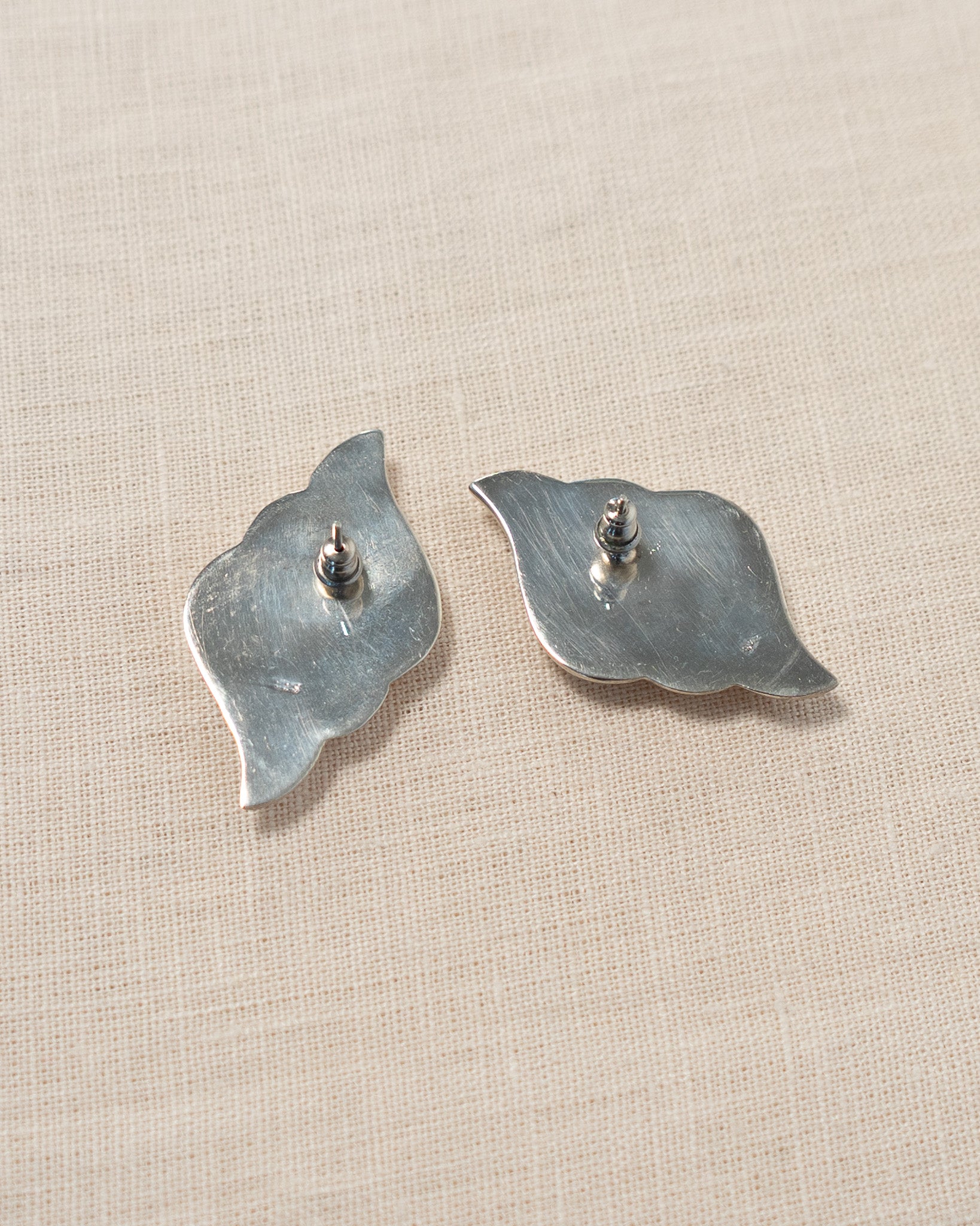 Sterling Silver Triple Waves Earrings