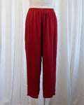 90s Victoria's Secret Red Pure Silk Stretch Waist Pants