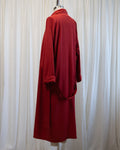 90s Victoria's Secret Red Pure Silk Shawl Collar & Cuffed Robe