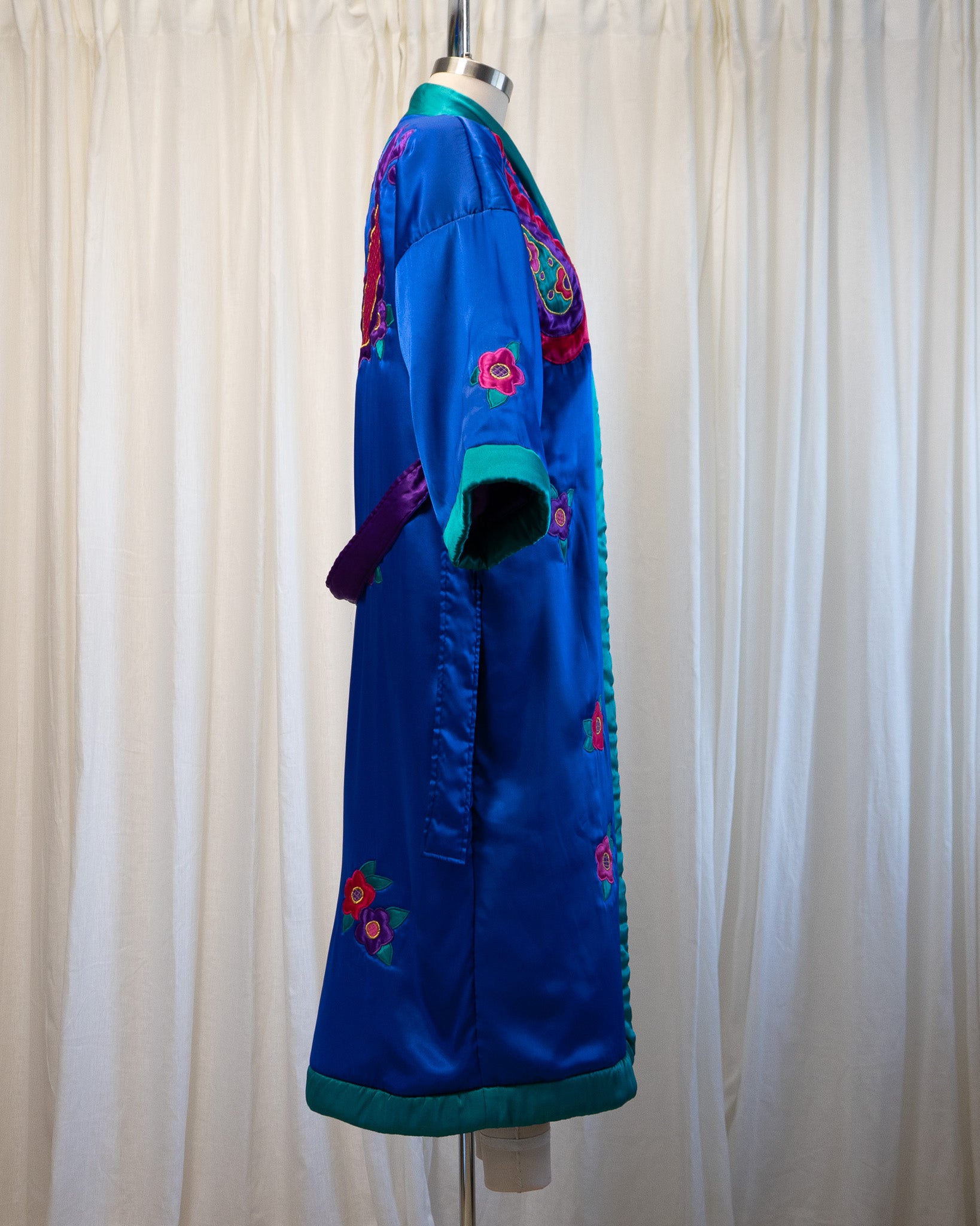 80s Colorful Paisley Padded Robe by Kathleen Usherwood by Periphery