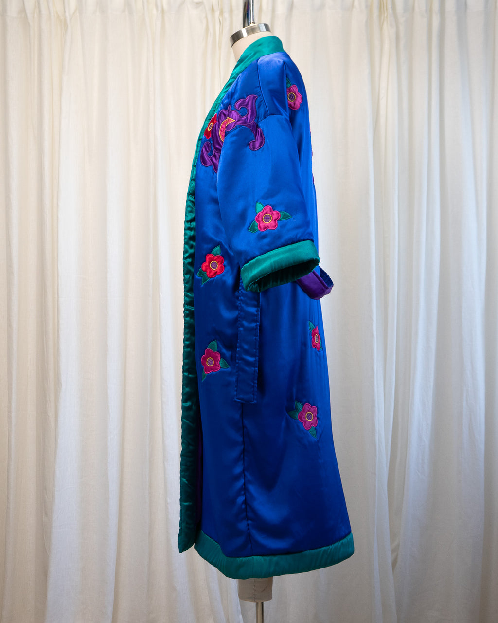 80s Colorful Paisley Padded Robe by Kathleen Usherwood by Periphery
