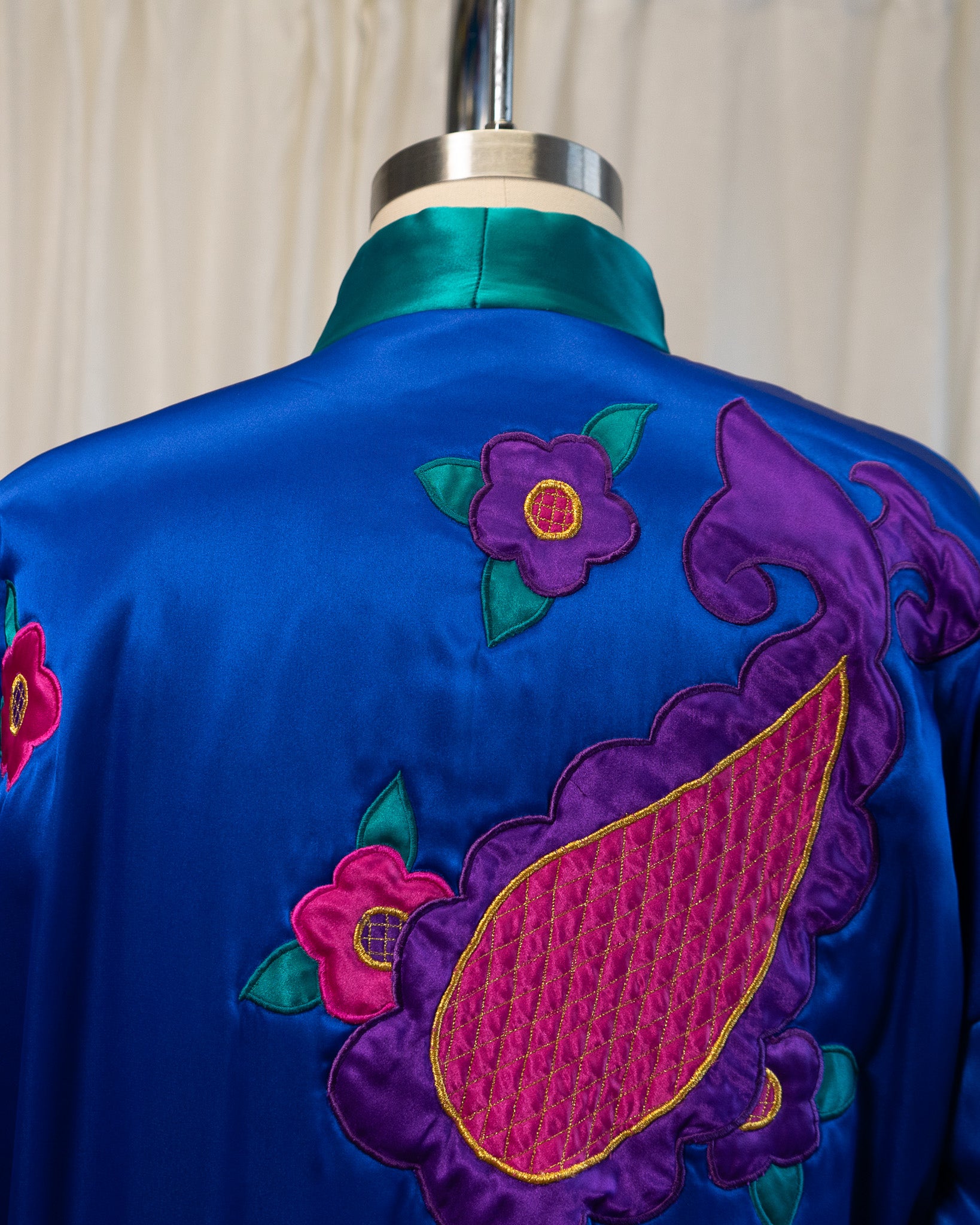 80s Colorful Paisley Padded Robe by Kathleen Usherwood by Periphery