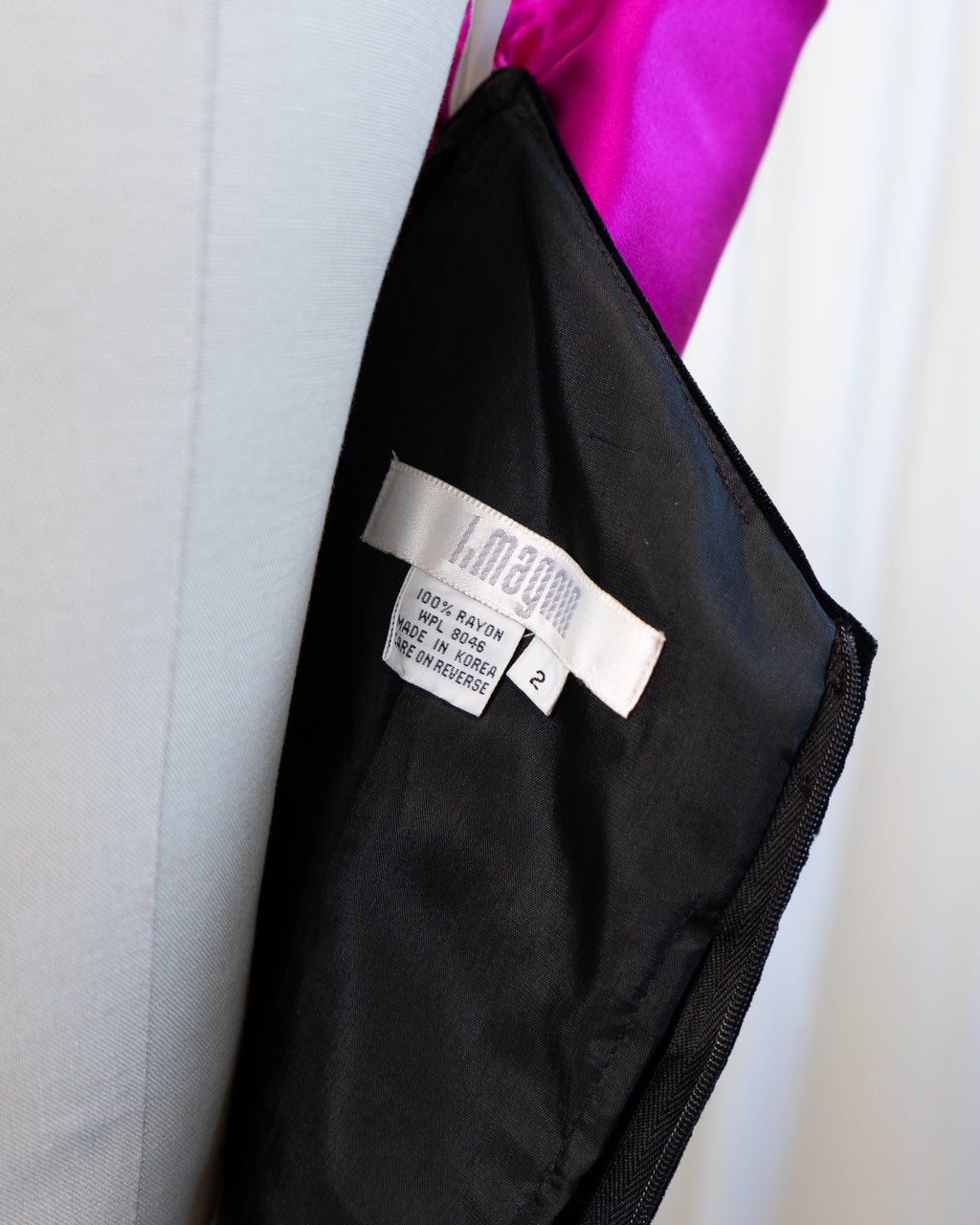 90s Black Velvet & Pink Oversized Bow Straps Mini Dress