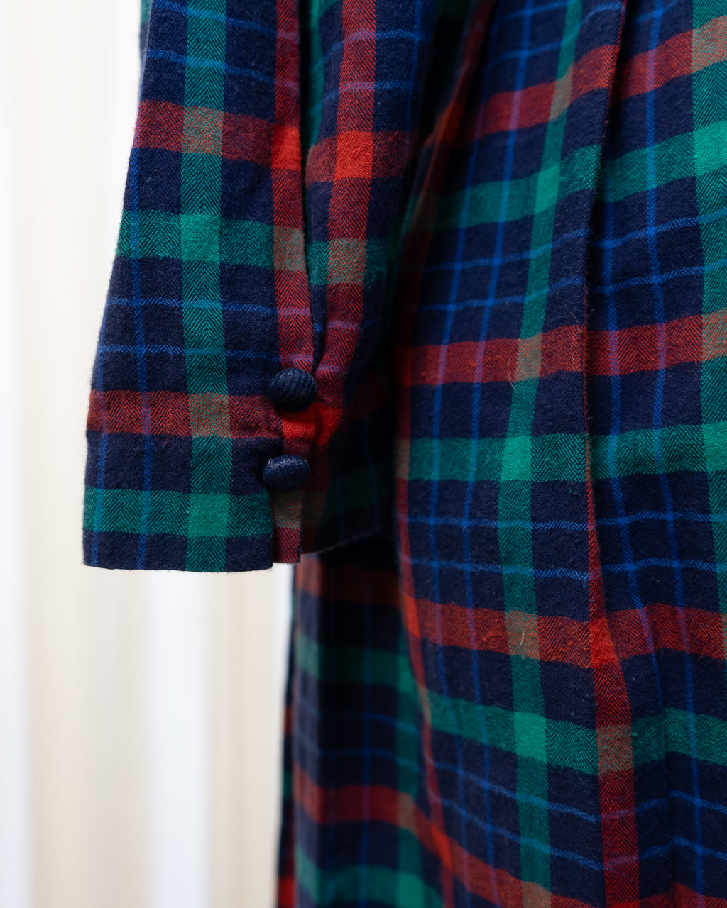 00s "Farmer's Market" Embroidered Eddie Bauer Plaid & Corduroy Dress