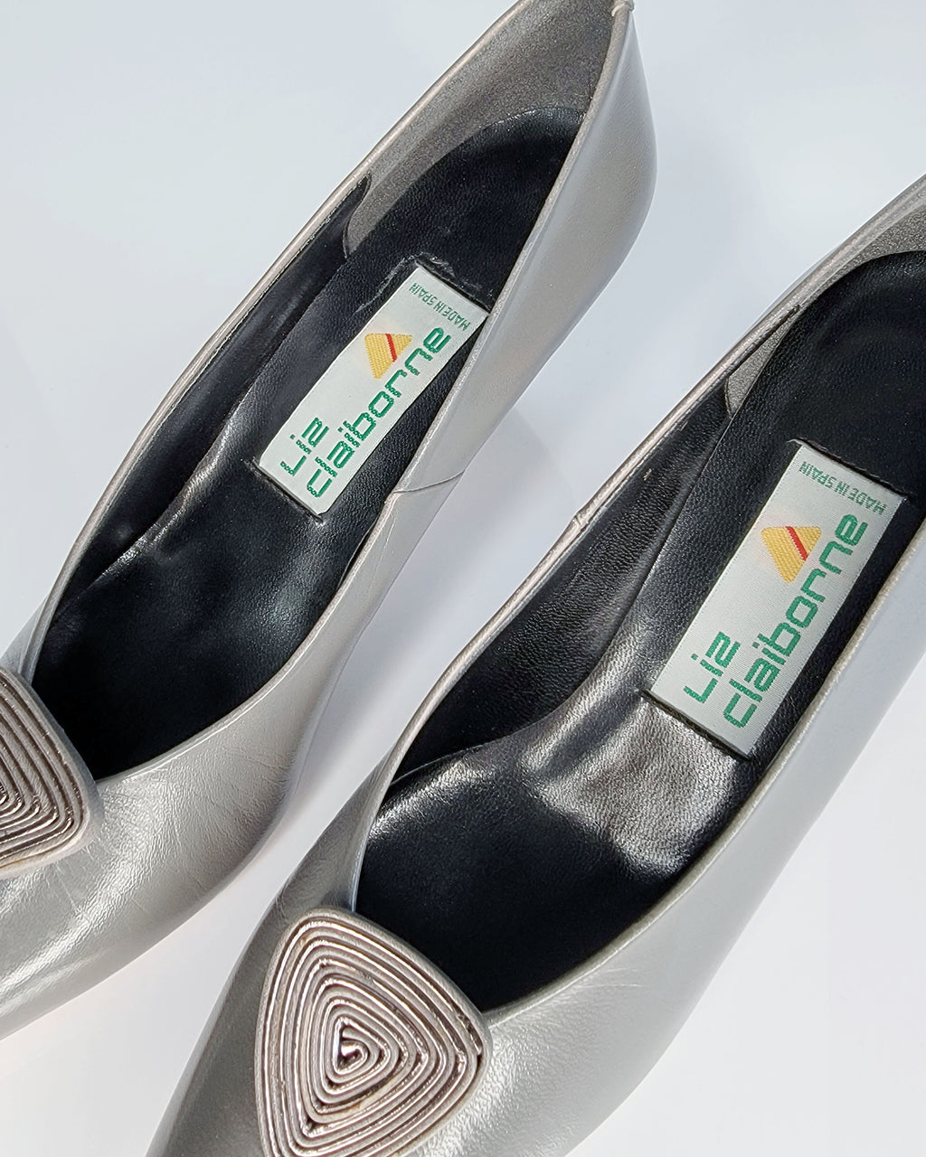 1980s Liz Claiborne Leather Clip-On Pumps
