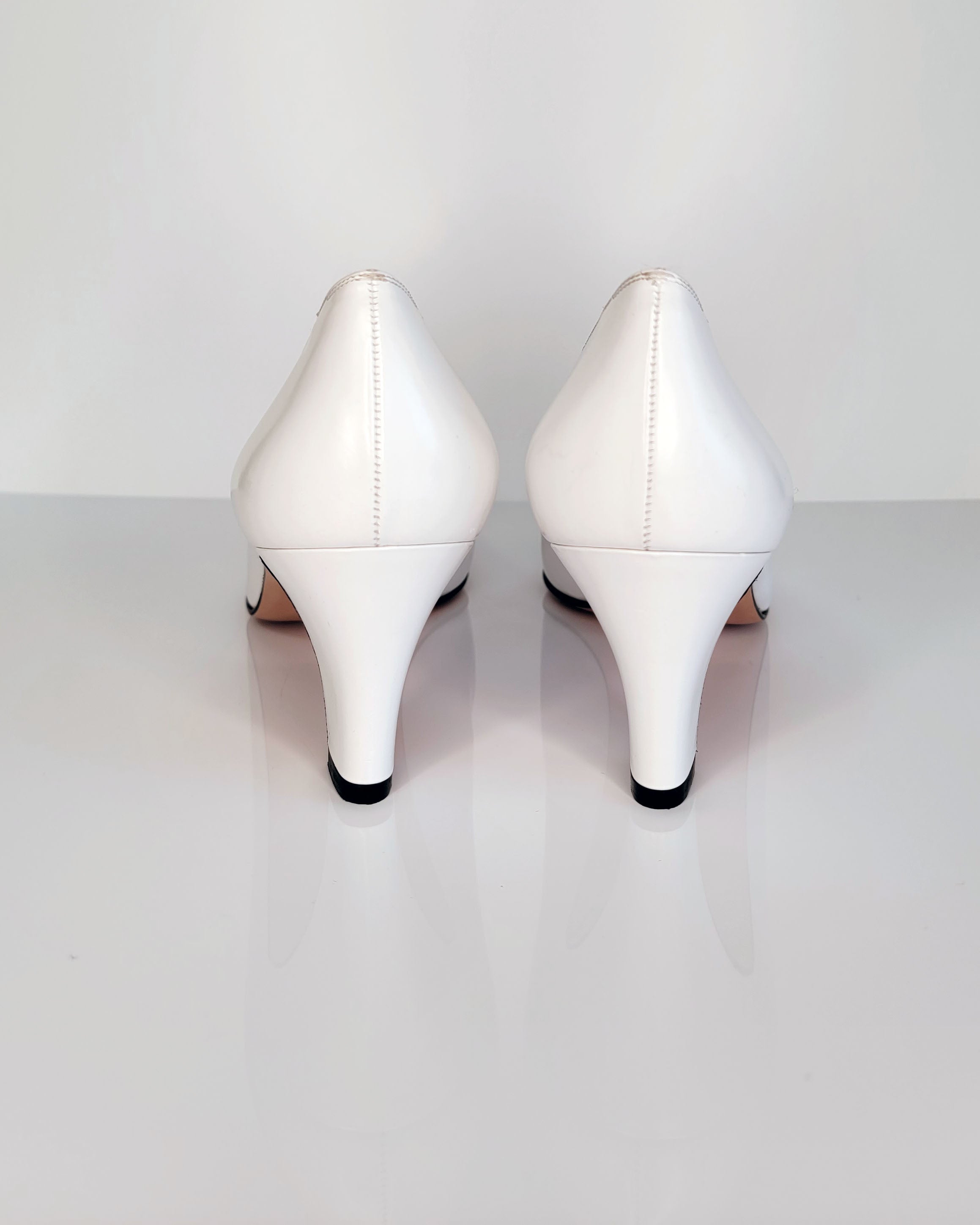 1980s Salvatore Ferragamo Deadstock Cap-Toe Pumps