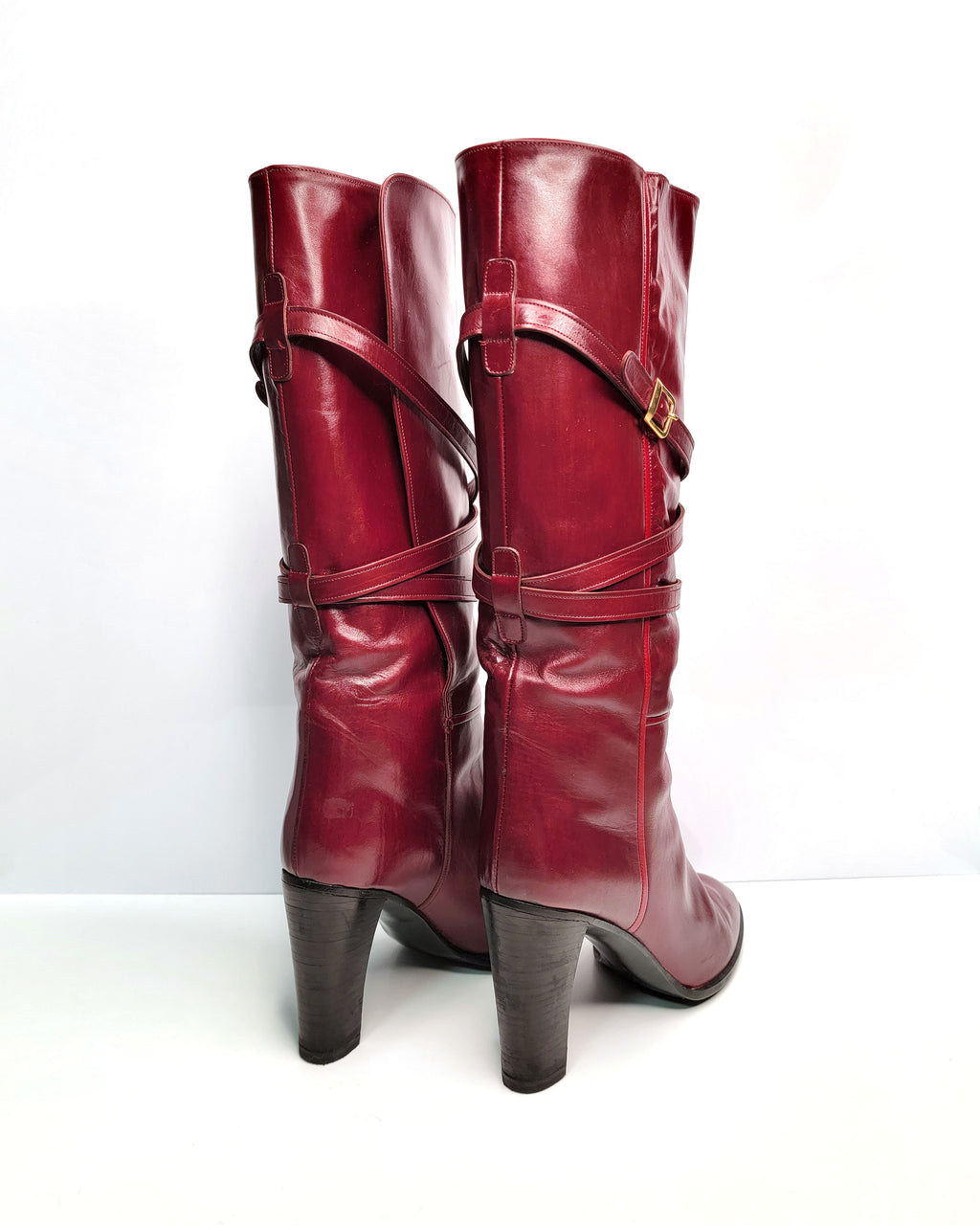 1980s Charles Jourdan Havana Knee High Boots
