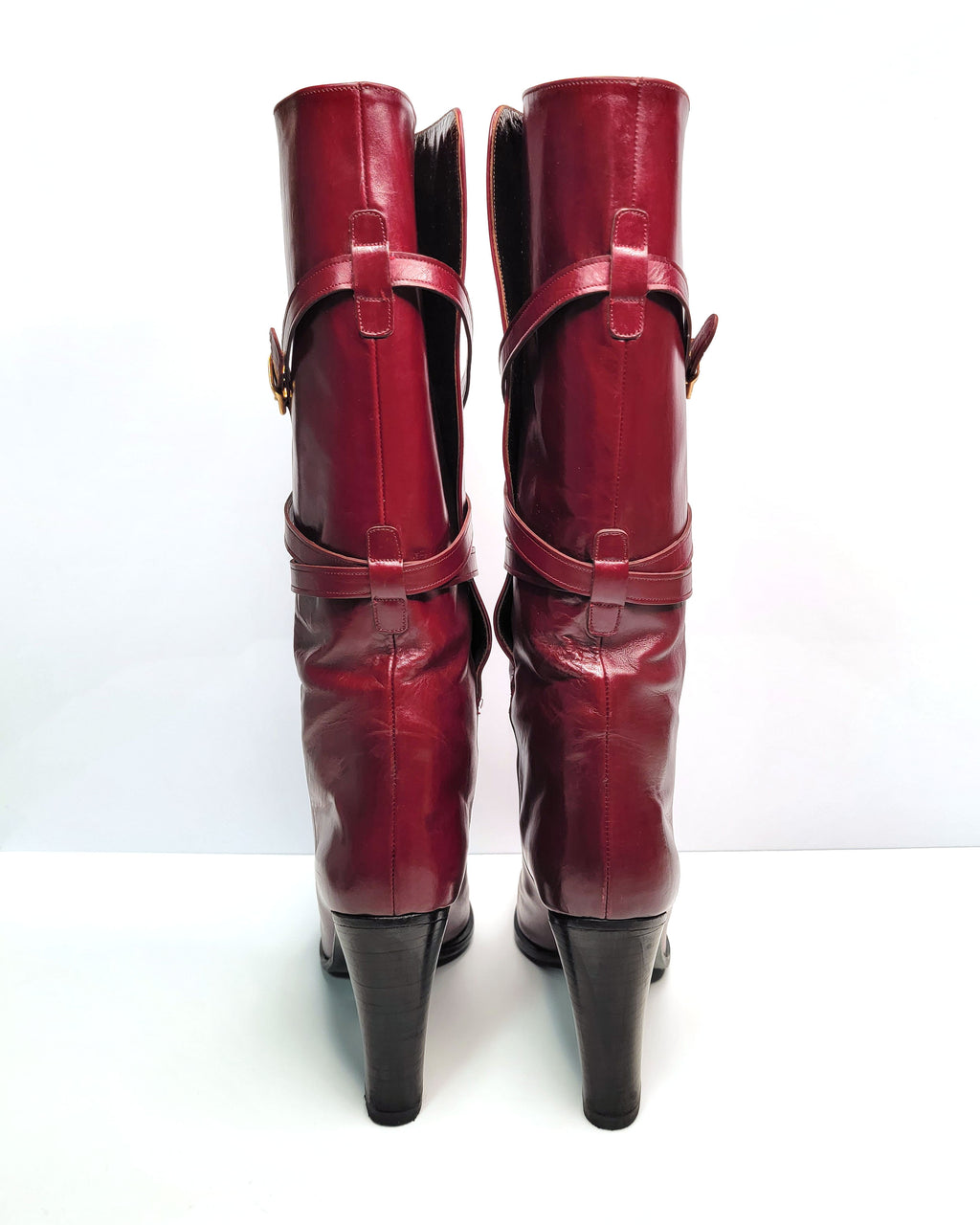 1980s Charles Jourdan Havana Knee High Boots