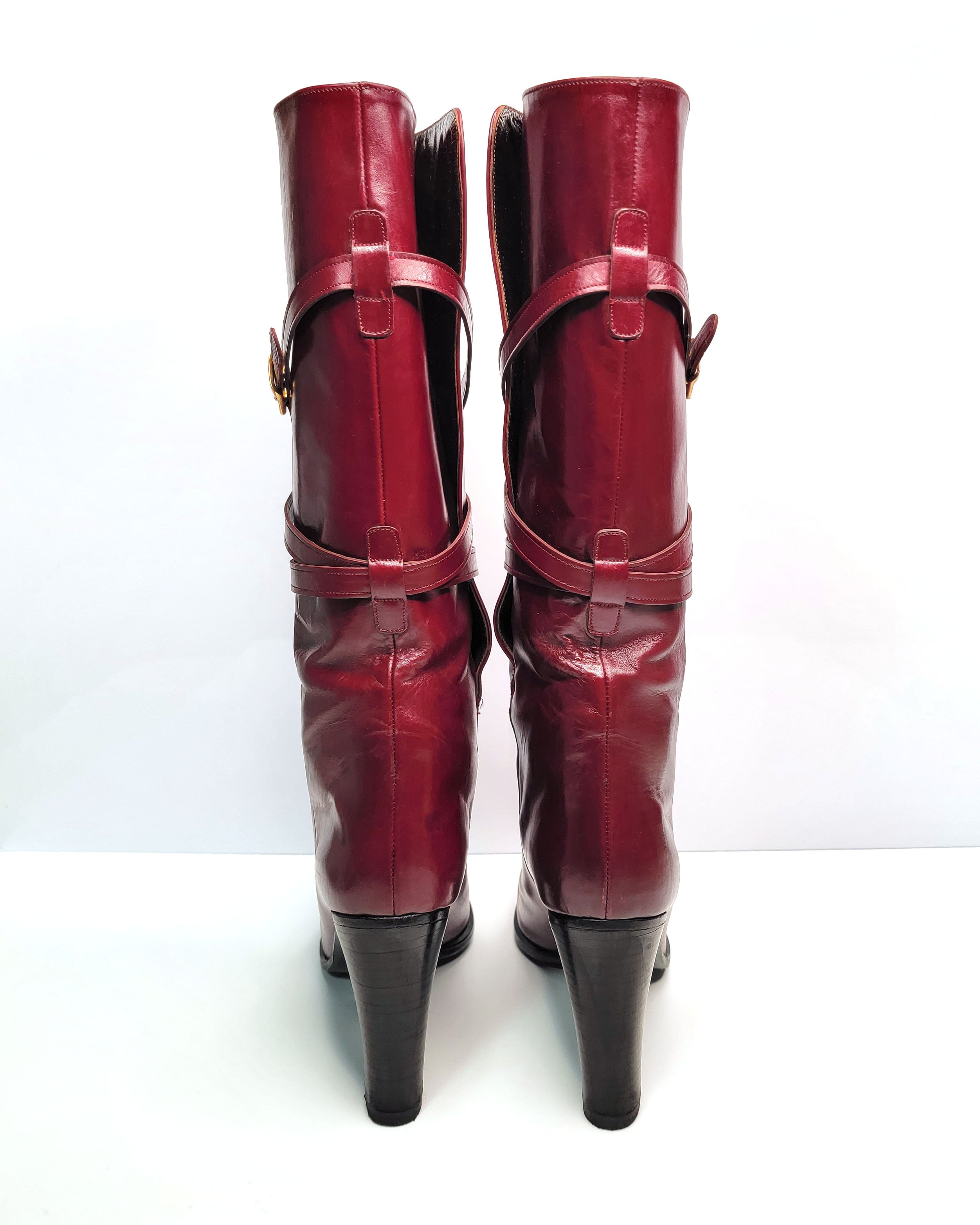 1980s Charles Jourdan Havana Knee High Boots