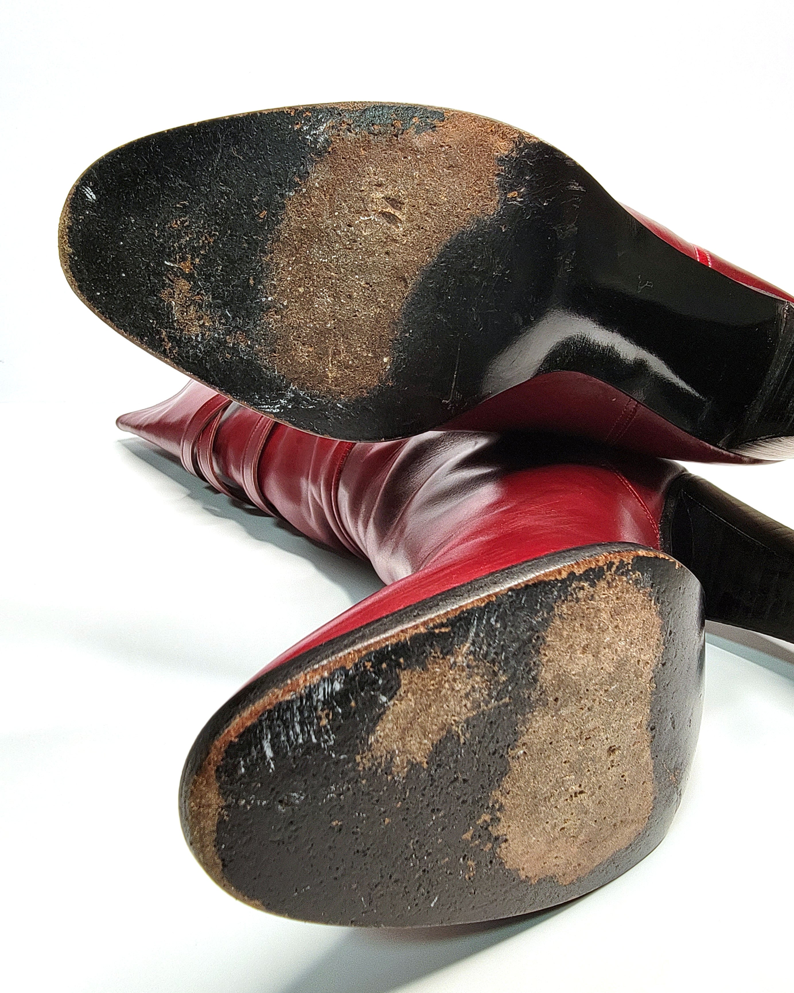 1980s Charles Jourdan Havana Knee High Boots