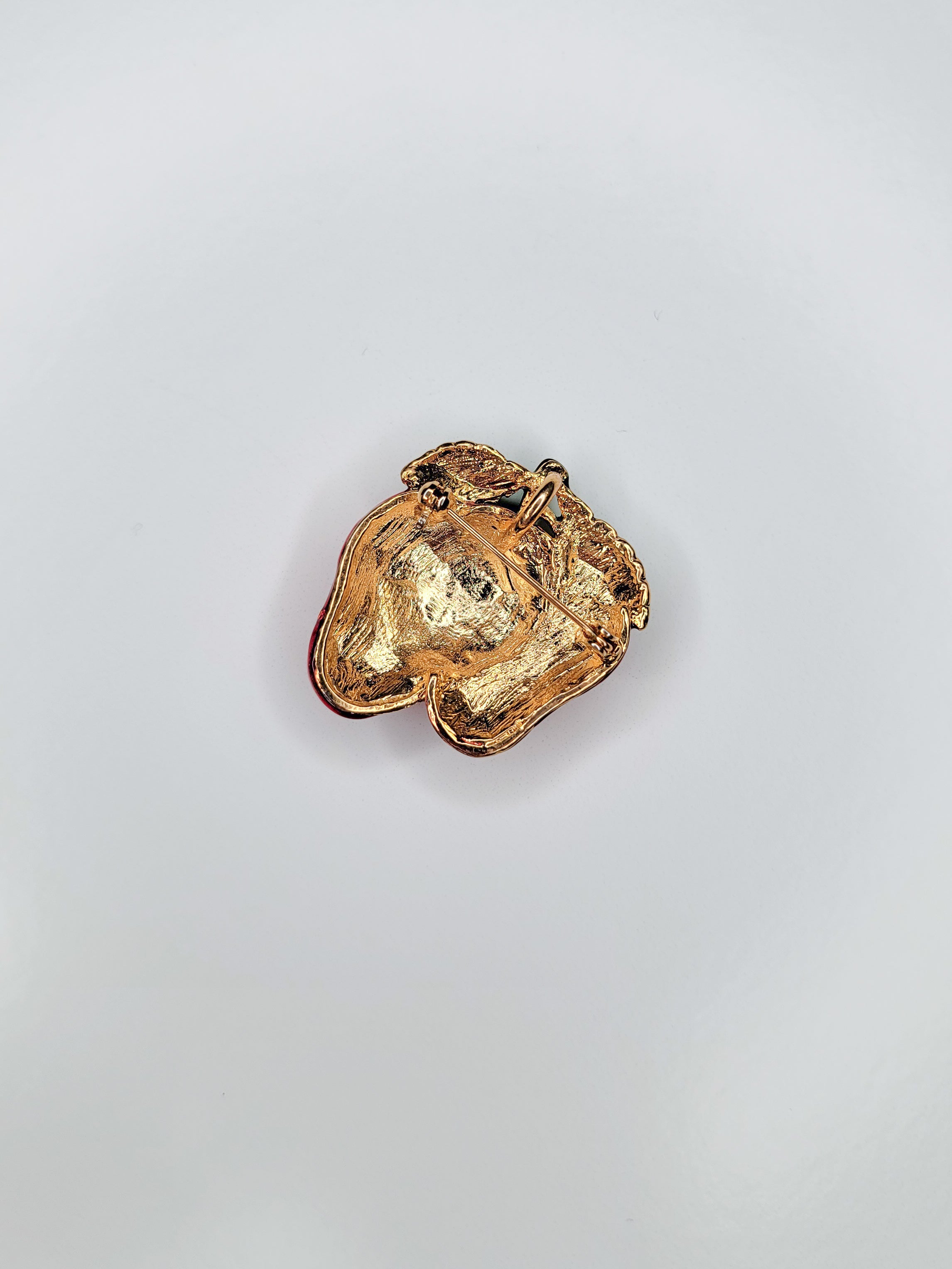 1980s Strawberry Enamel Brooch & Pendant