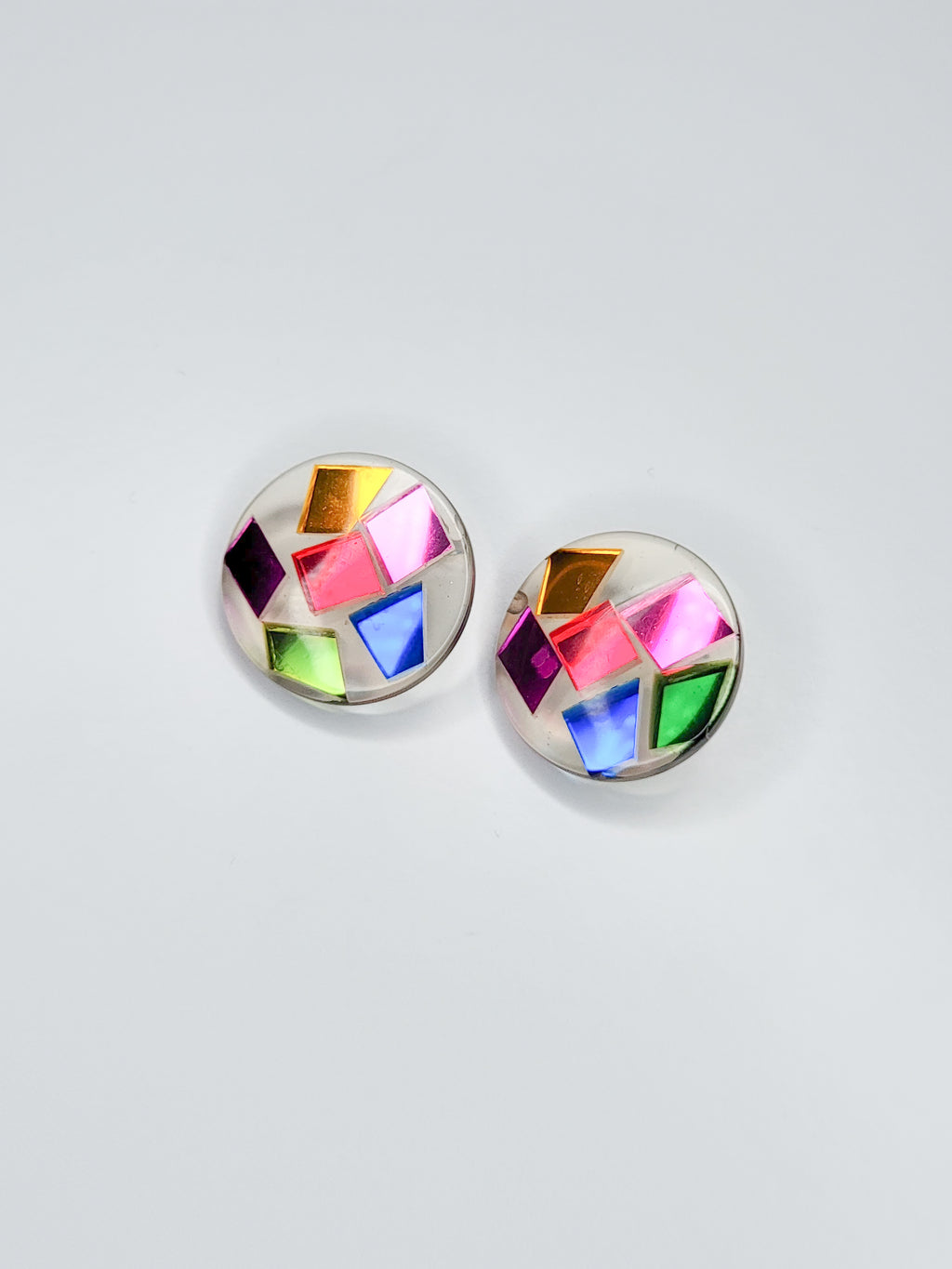1980s Rainbow Glass Earrings