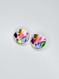 1980s Rainbow Glass Earrings